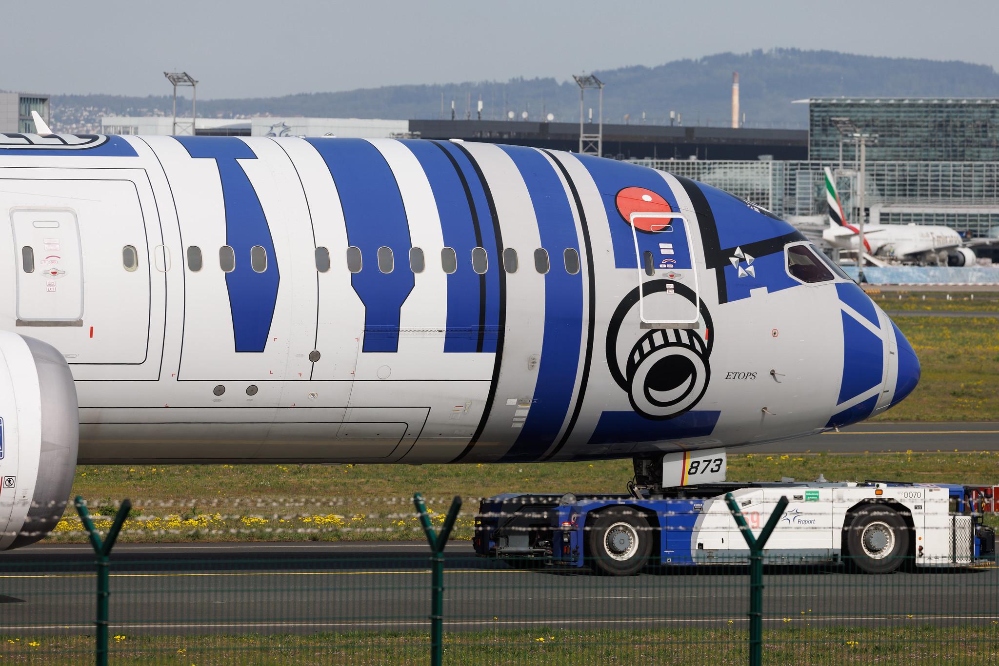 Frankfurt Airport: All Nippon Airways (NH / ANA) | Livery: Star Wars R2-D2 Livery | Operator: Air Japan | Boeing 787-9 Dreamliner B789 | JA873A | MSN 34530