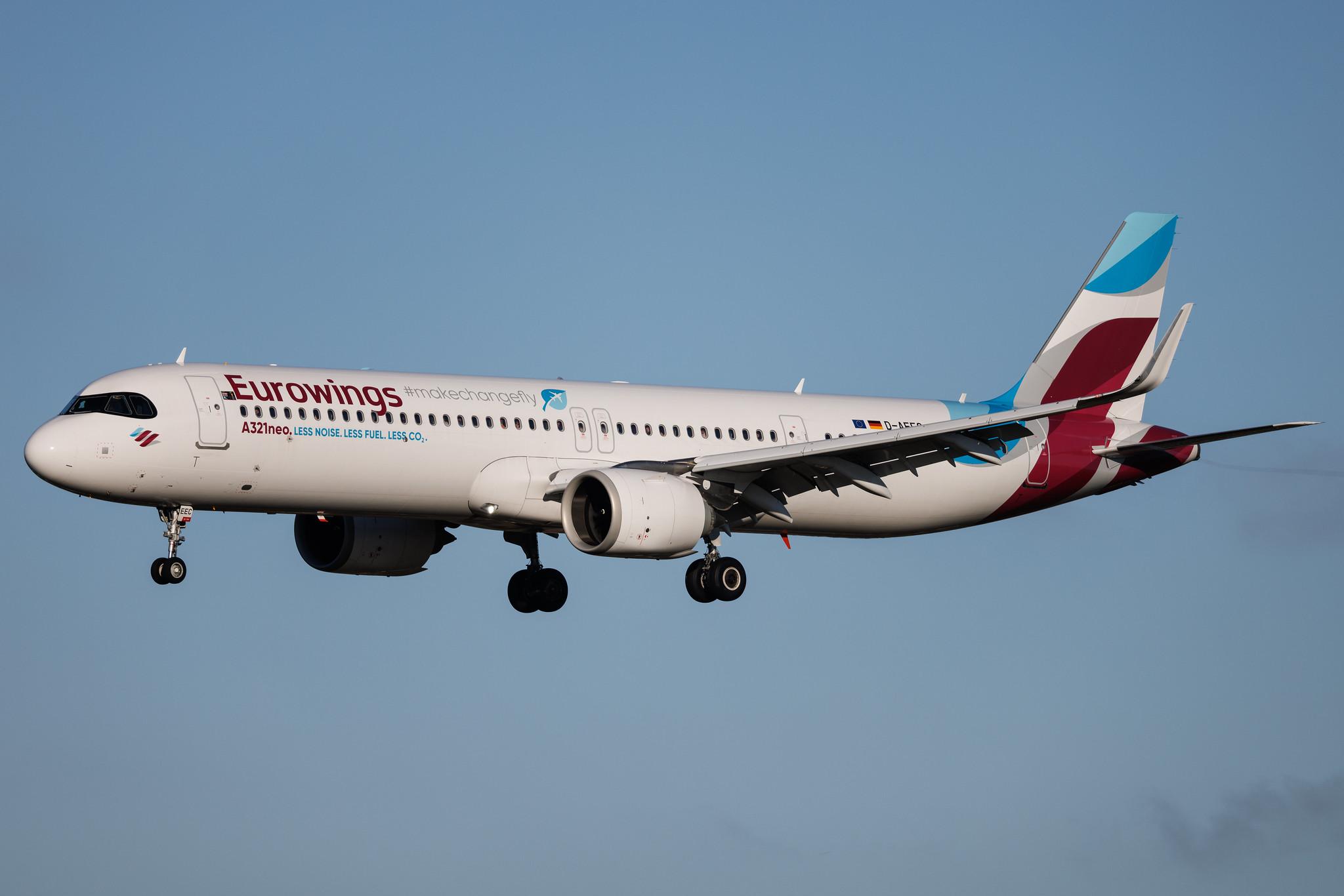 Hamburg Airport: Eurowings (EW / EWG) | Airbus A321-251NX A21N | D-AEEC | MSN 11594
