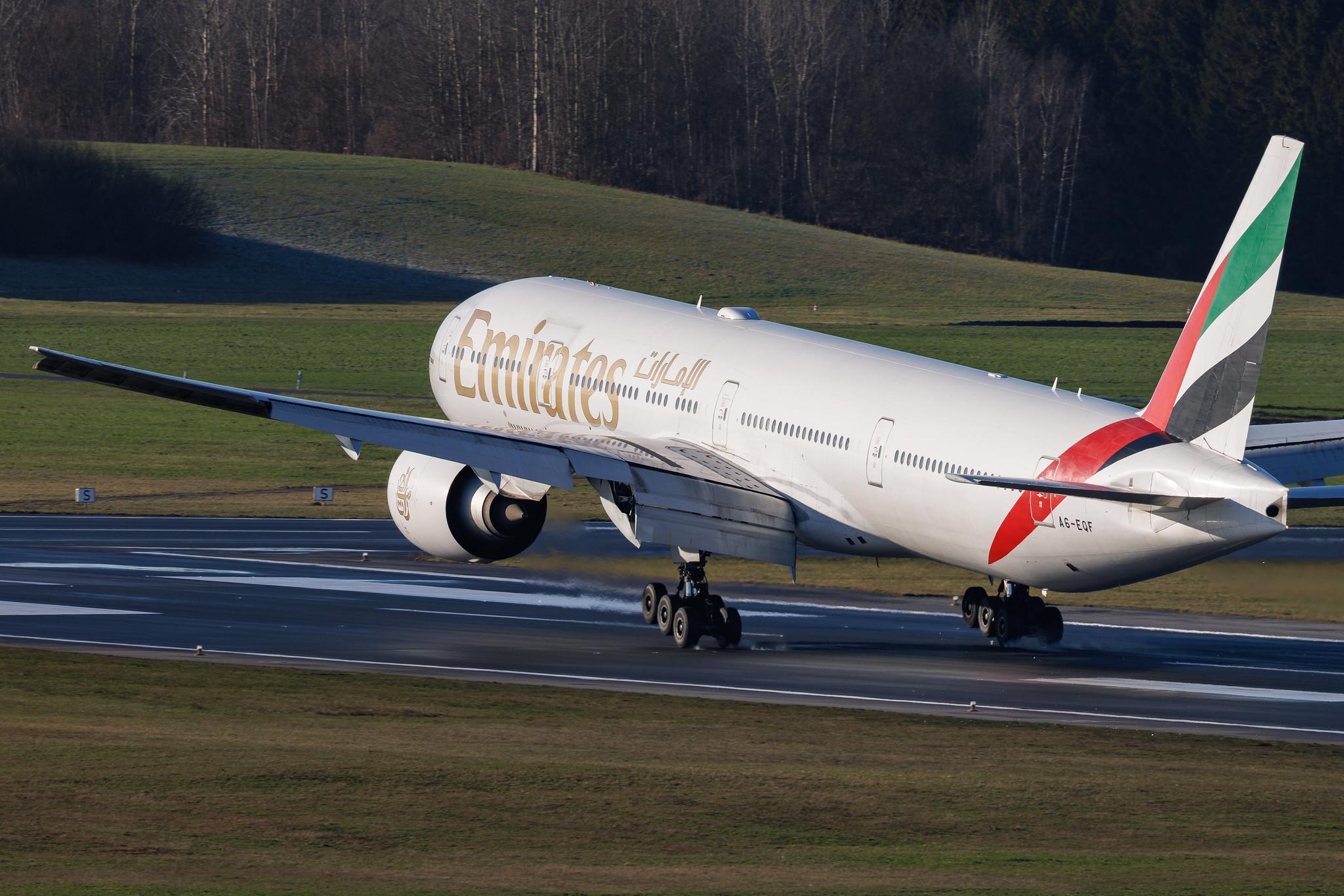 Hamburg Airport: Emirates (EK / UAE) | Boeing 777-31H(ER) B77W | A6-EQF | MSN 42351