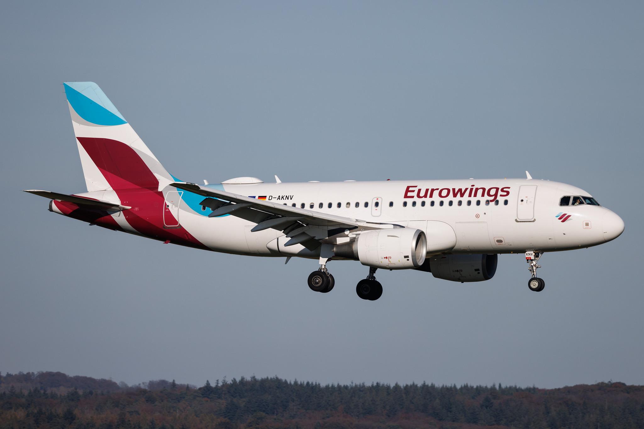 Köln Bonn Airport: Eurowings (EW / EWG) | Airbus A319-112 A319 | D-AKNV | MSN 2632