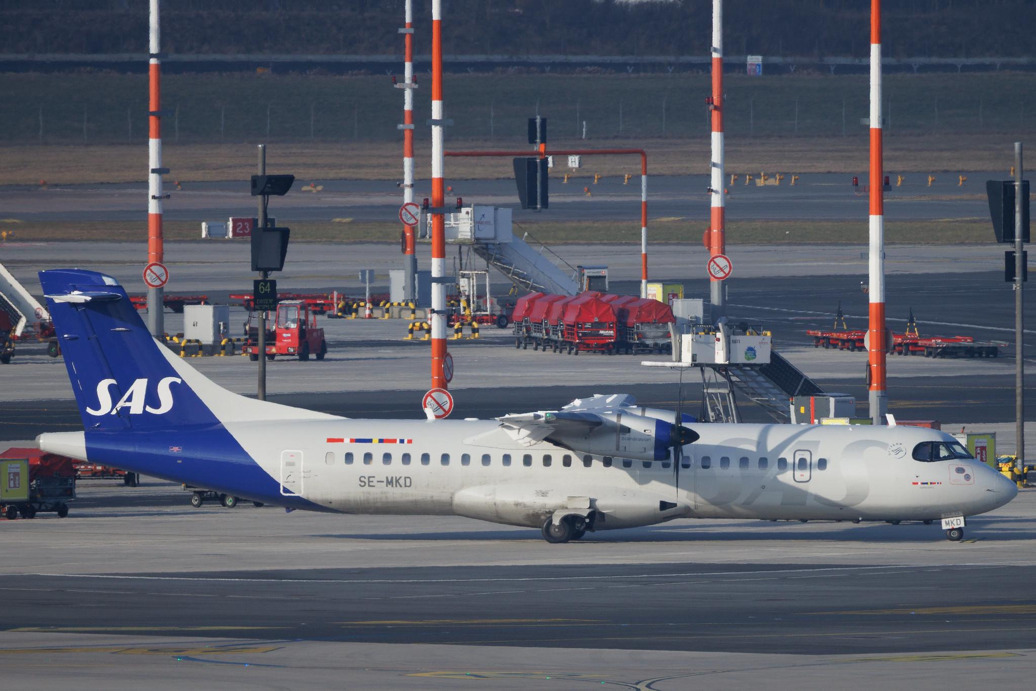 Hamburg Airport: SAS (SK / SAS) | Operator: BRA | ATR 72-600 AT76 | SE-MKD | MSN 1331