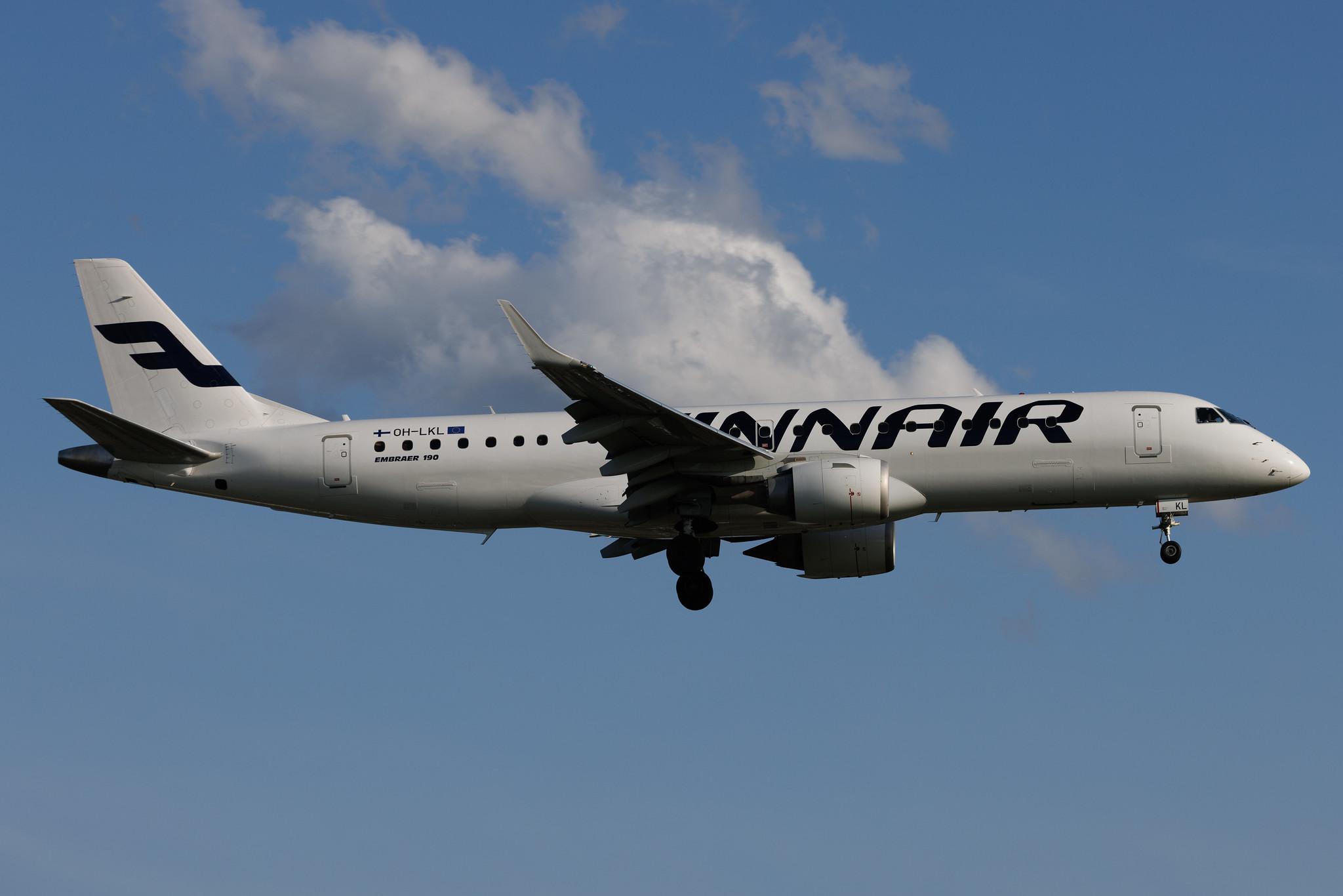 Hamburg Airport: Finnair (AY / FIN) | Operator: NORRA | Embraer E190LR E190 | OH-LKL | MSN 19000153