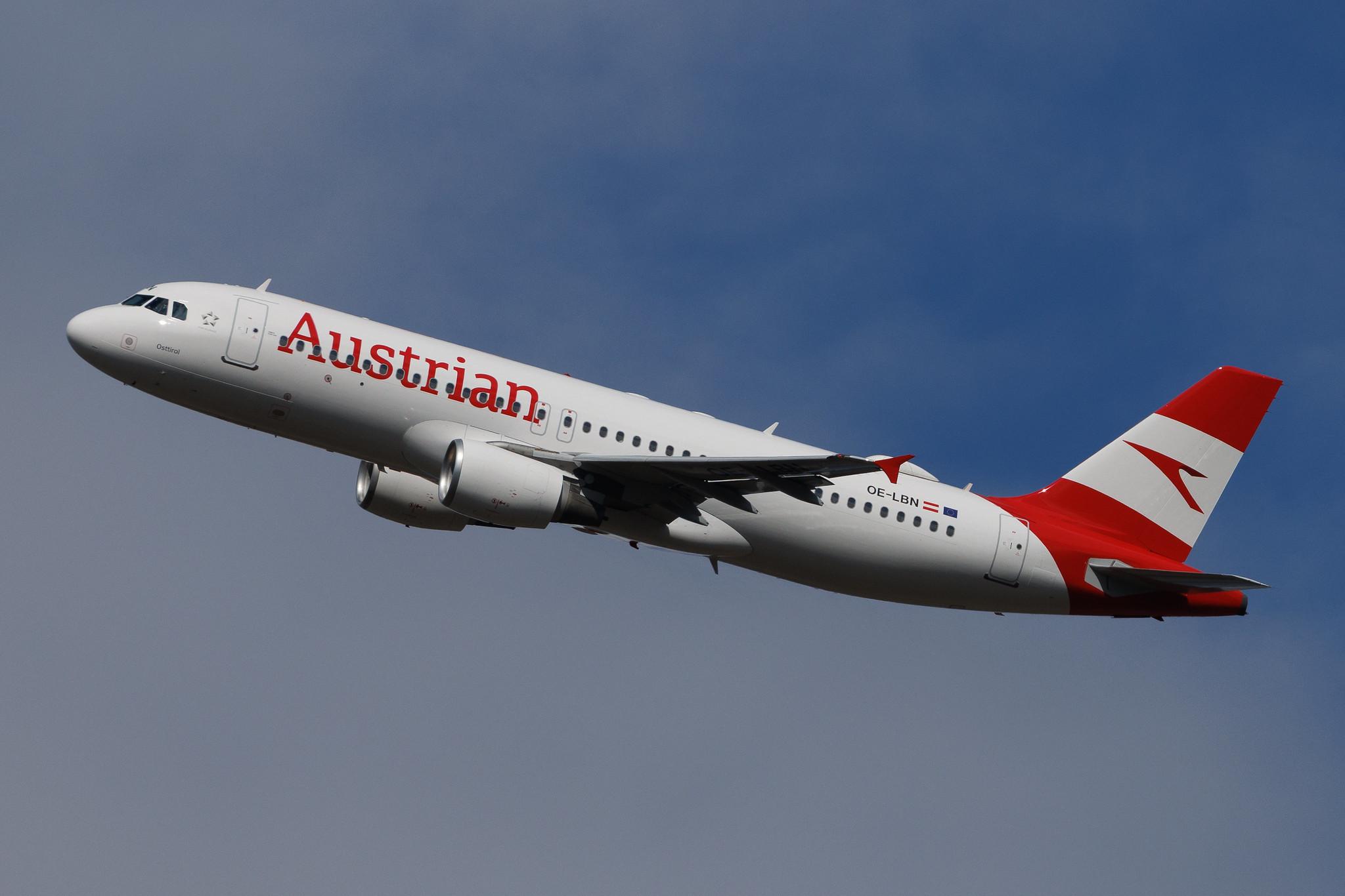 Vienna International Airport: Austrian Airlines (OS / AUA) | Airbus A320-214 A320 | OE-LBN | MSN 0768