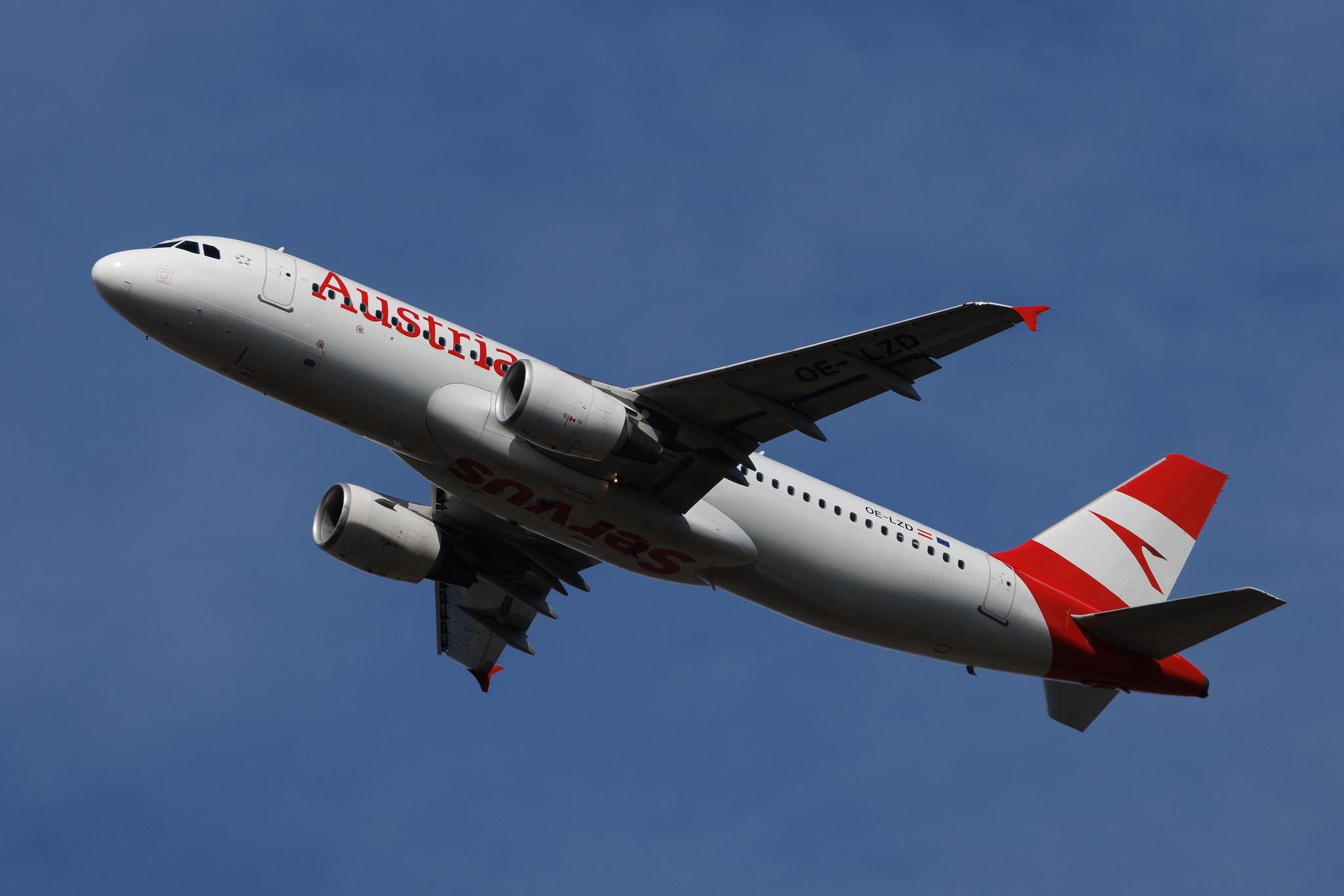 Vienna International Airport: Austrian Airlines (OS / AUA) | Airbus A320-214 A320 | OE-LZD | MSN 5299