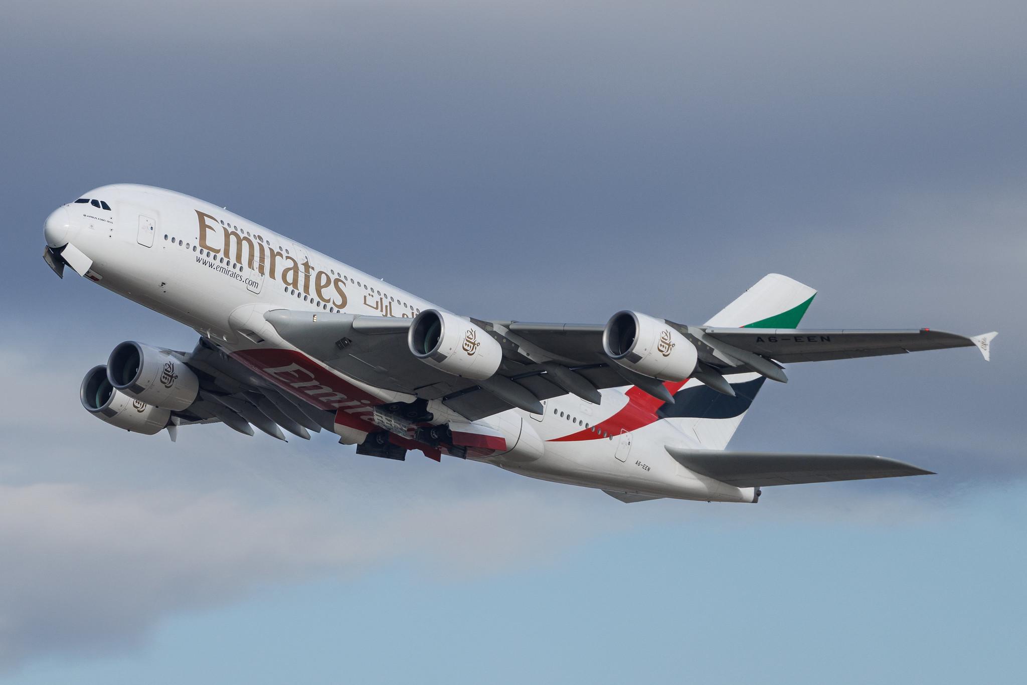 Vienna International Airport: Emirates (EK / UAE) | Airbus A380-861 A388 | A6-EEN | MSN 135