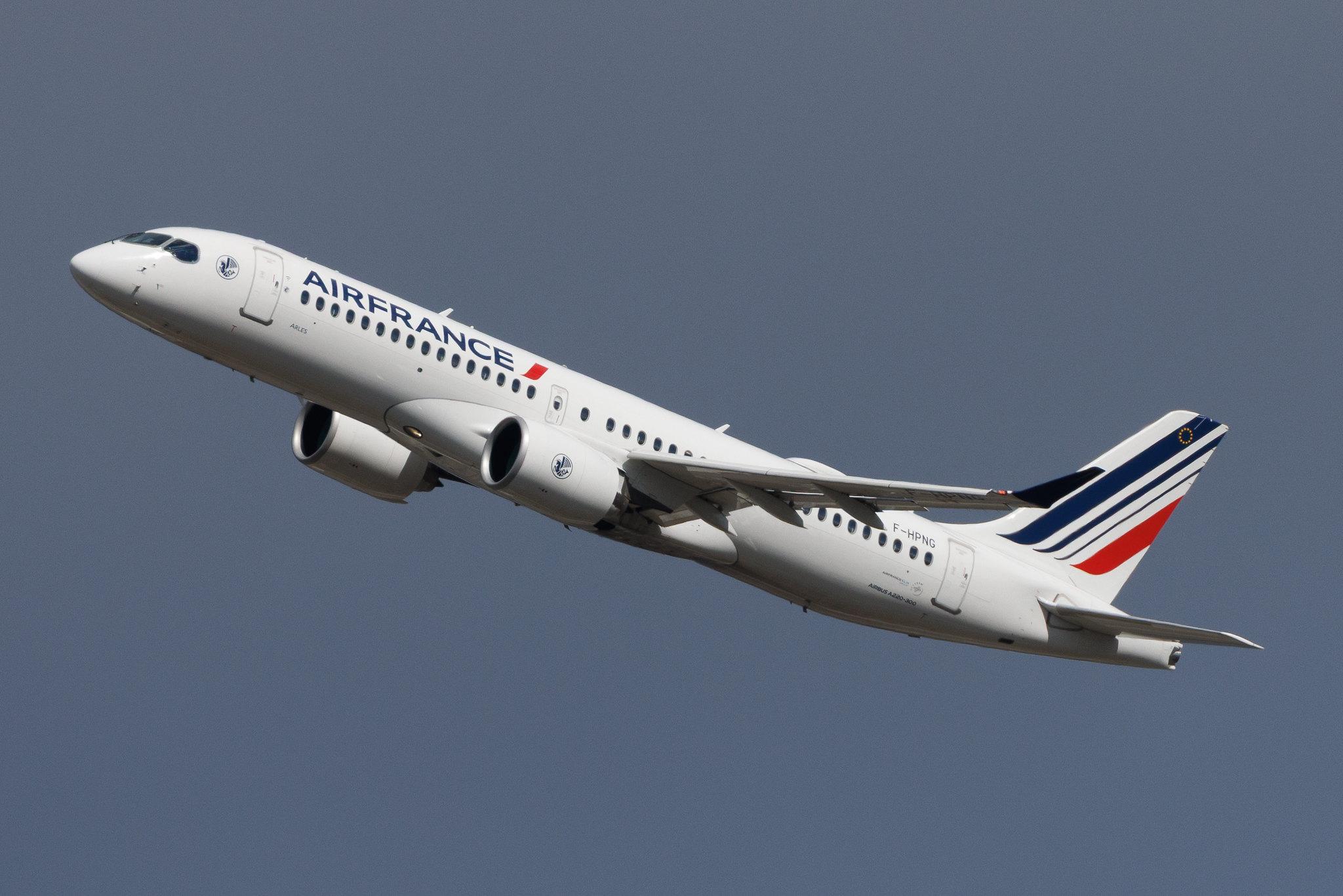 Vienna International Airport: Air France (AF / AFR) | Airbus A220-300 BCS3 | F-HPNG | MSN 55243