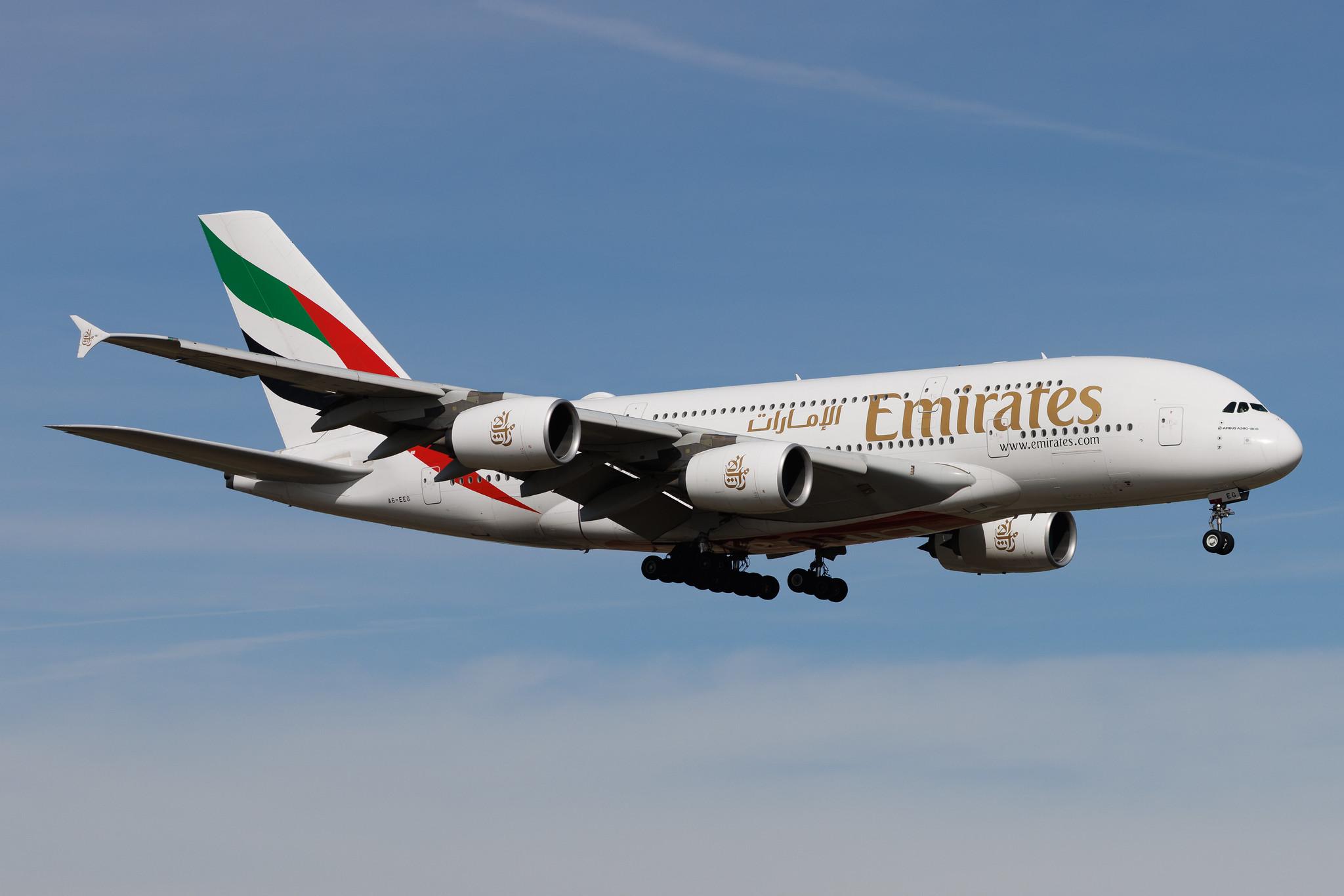 Vienna International Airport: Emirates (EK / UAE) | Airbus A380-861 A388 | A6-EEG | MSN 116