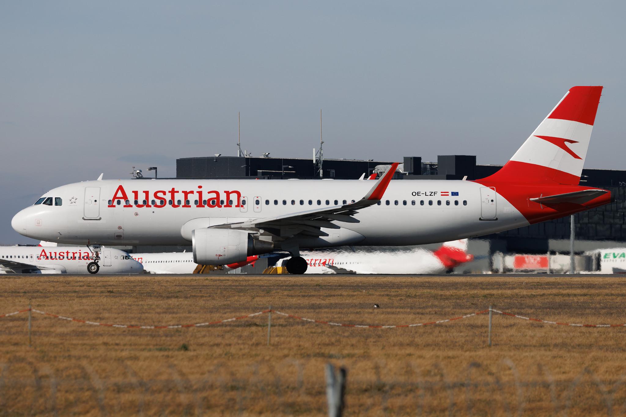 Vienna International Airport: Austrian Airlines (OS / AUA) | Airbus A320-214 A320 | OE-LZF | MSN 5841