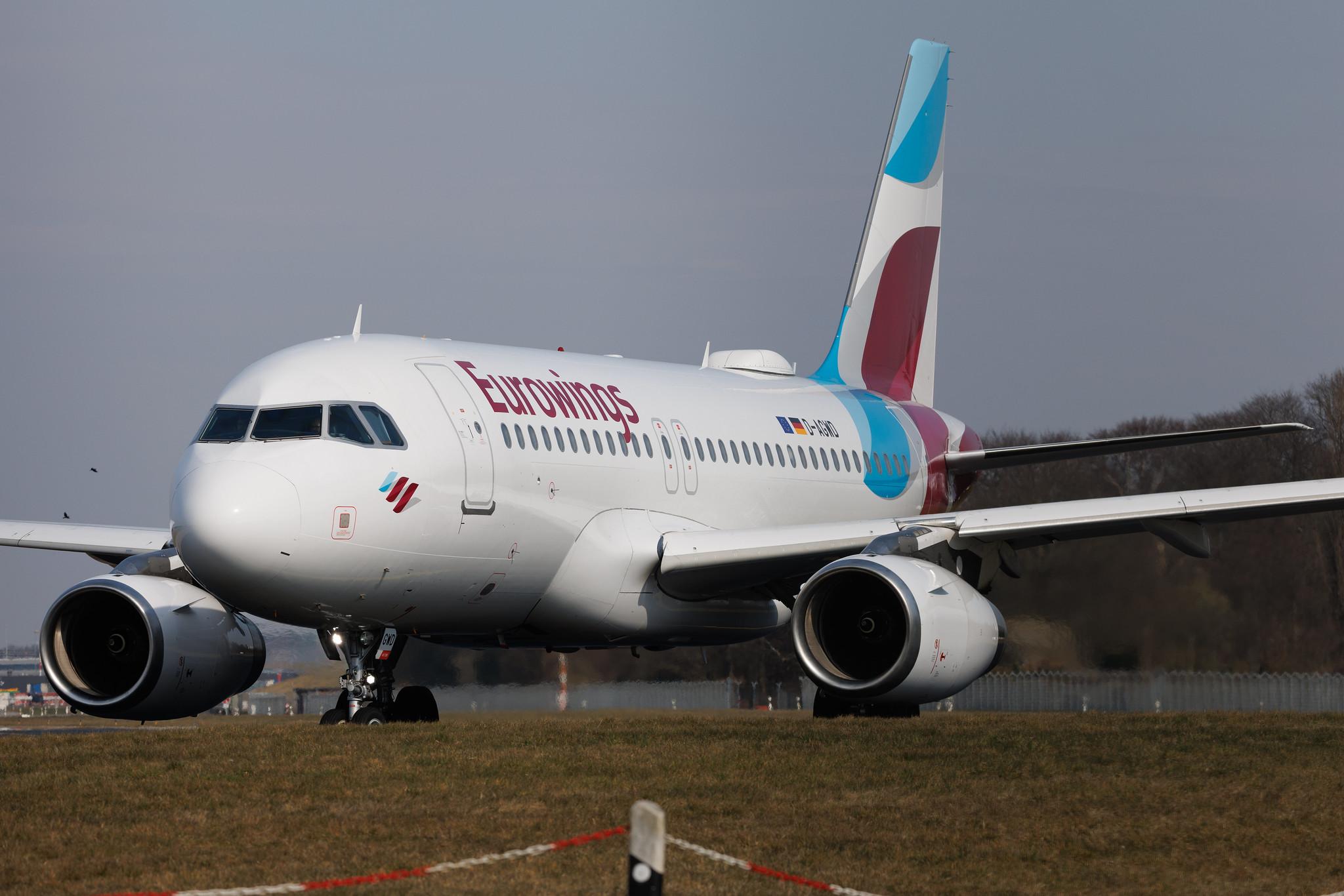 Hamburg Airport: Eurowings (EW / EWG) | Airbus A319-132 A319 | D-AGWD | MSN 3011