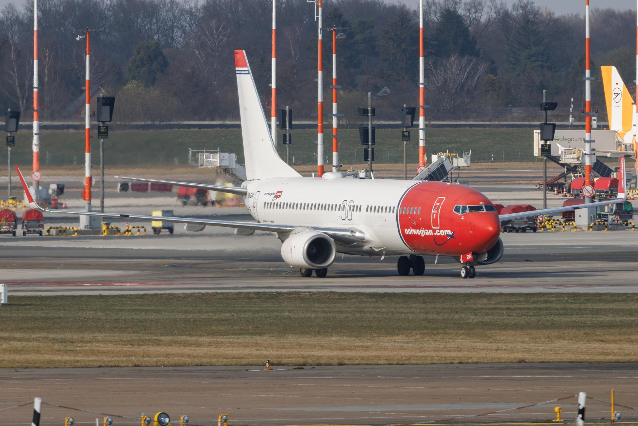 Hamburg Airport: Norwegian (DY / NOZ) | Boeing 737-8JP B738 | LN-ENV | MSN 41140