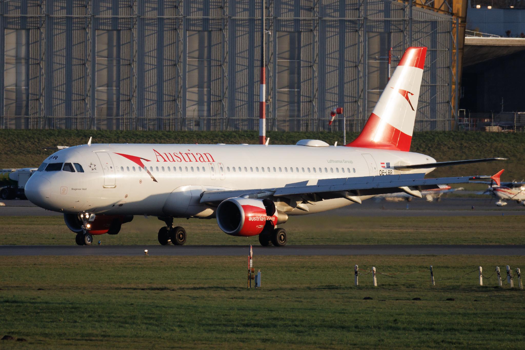 Hamburg Airport: Austrian Airlines (OS / AUA) | Airbus A320-214 A320 | OE-LBR | MSN 1150