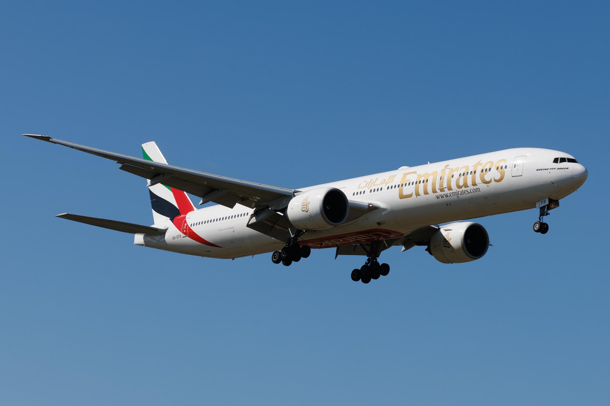 Hamburg Airport: Emirates (EK / UAE) | Boeing 777-31H(ER) B77W | A6-EPB | MSN 42321