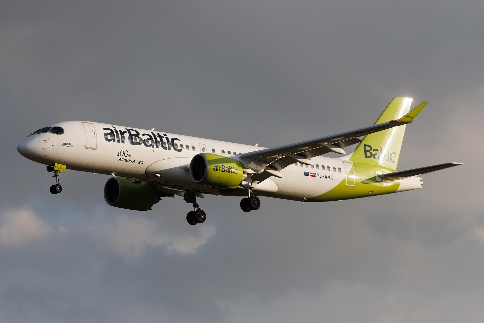 Hamburg Airport: Air Baltic (BT / BTI) | Airbus A220-300 BCS3 | YL-AAU | MSN 55064