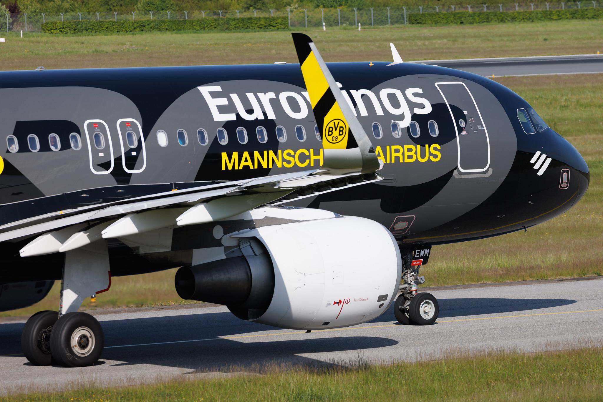 Hamburg Airport: Eurowings (EW / EWG) | Livery: BVB FanAirbus | Airbus A320-214 A320 | D-AEWM | MSN 7259