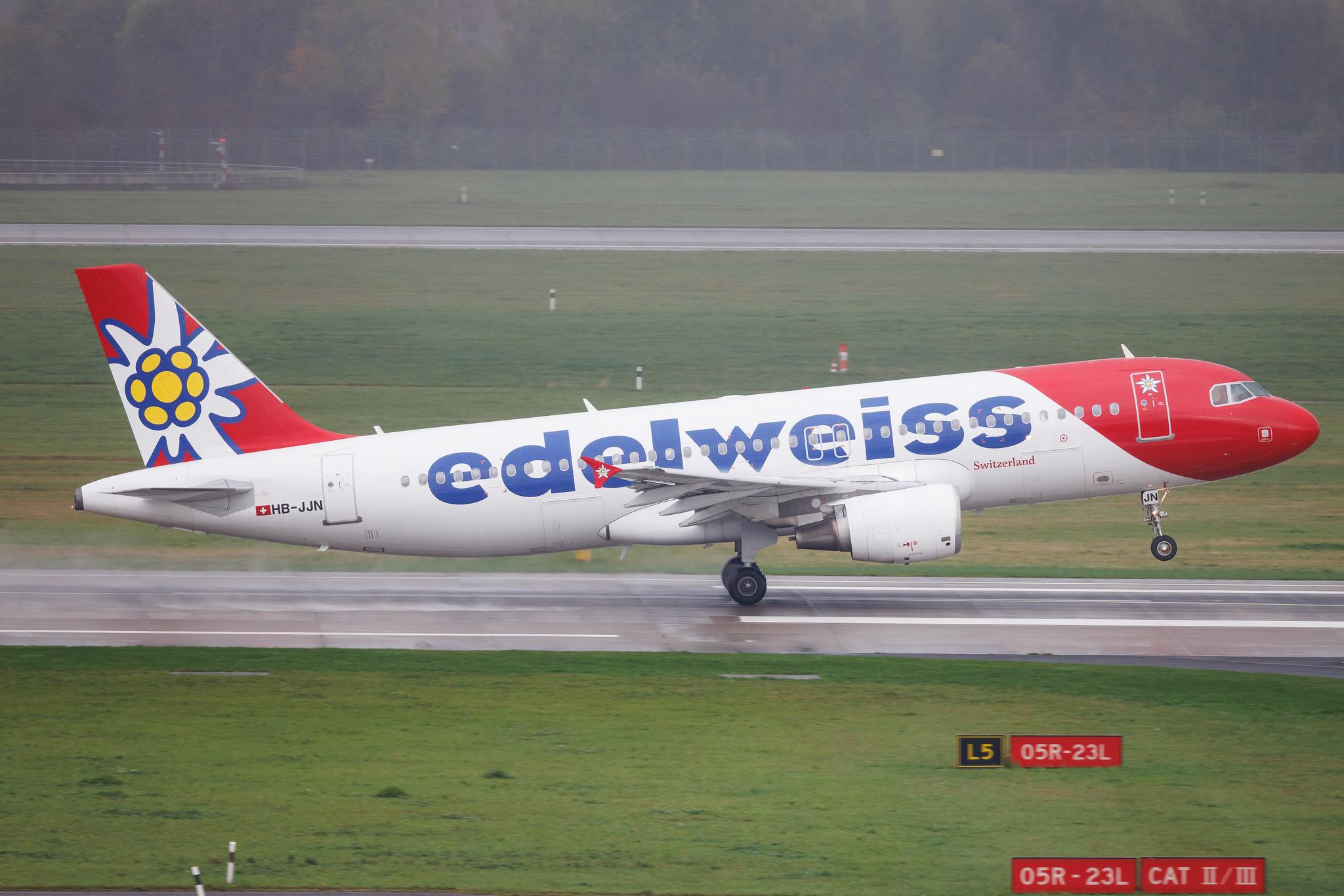 Düsseldorf Airport: Edelweiss Air (WK / EDW) | Airbus A320-214 A320 | HB-JJN | MSN 4187