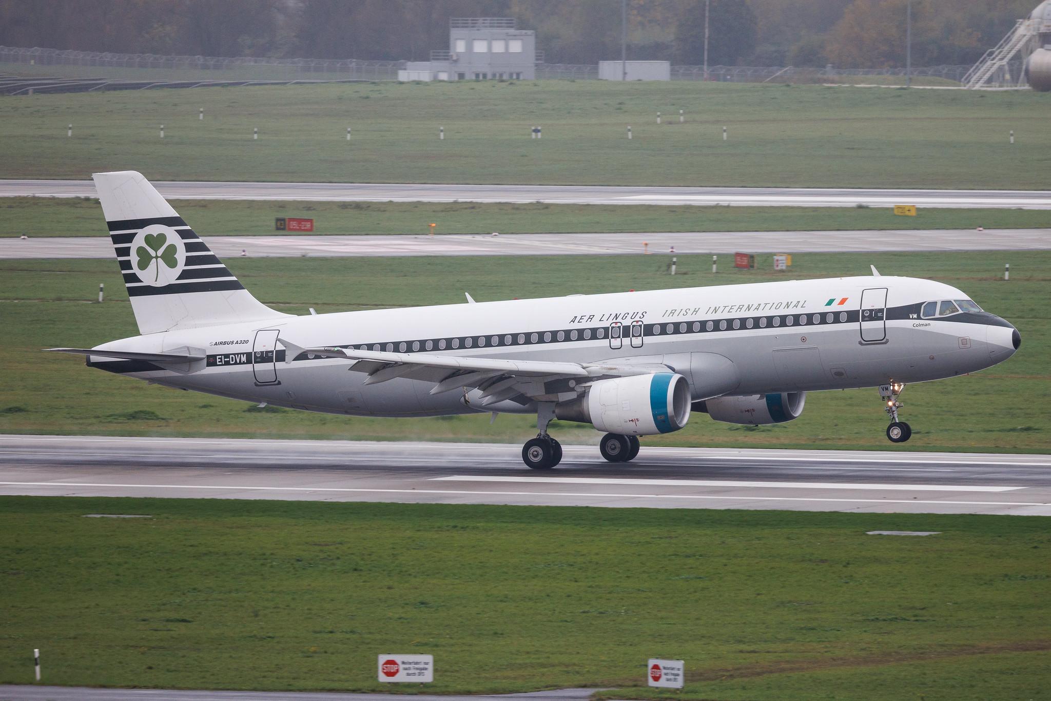 Düsseldorf Airport: Aer Lingus (EI / EIN) | Livery: Retro livery | Airbus A320-214 A320 | EI-DVM | MSN 4634