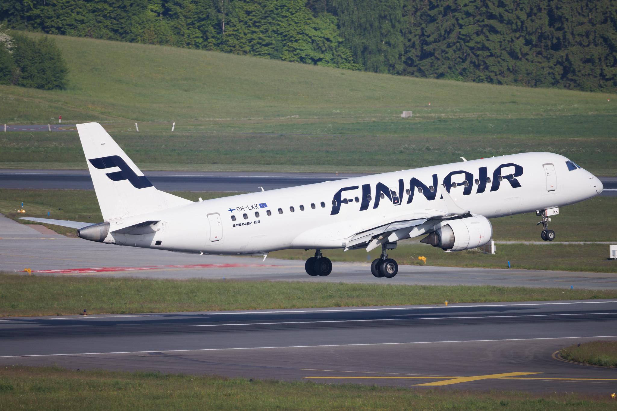 Hamburg Airport: Finnair (AY / FIN) | Operator: NORRA | Embraer E190LR E190 | OH-LKK | MSN 19000127