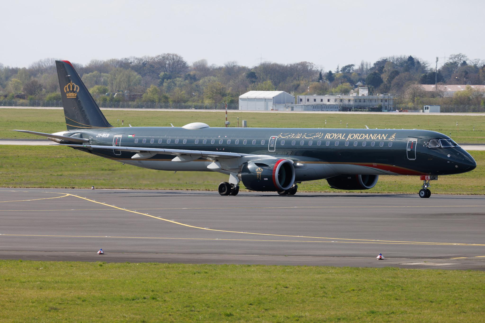 Düsseldorf Airport: Royal Jordanian (RJ / RJA) | Embraer E195-E2 E295 | JY-REB | MSN 19020123