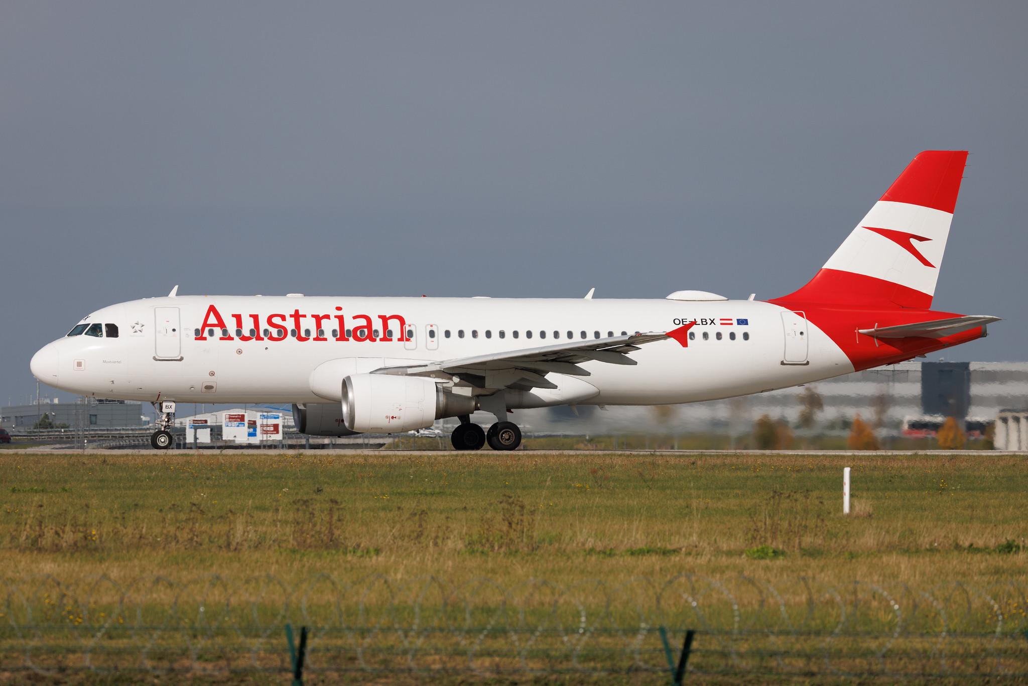 Flughafen Berlin Brandenburg: Austrian Airlines (OS / AUA) | Airbus A320-214 A320 | OE-LBX | MSN 1735