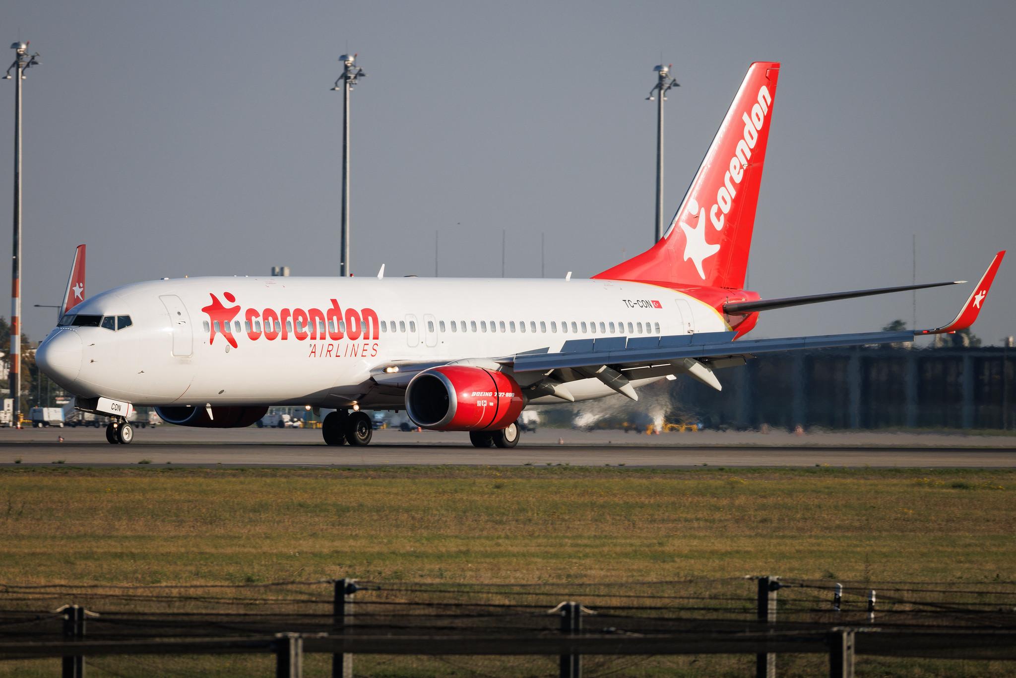 Flughafen Berlin Brandenburg: Corendon Airlines (XC / CAI) | Boeing 737-81D B738 | TC-CON | MSN 39412