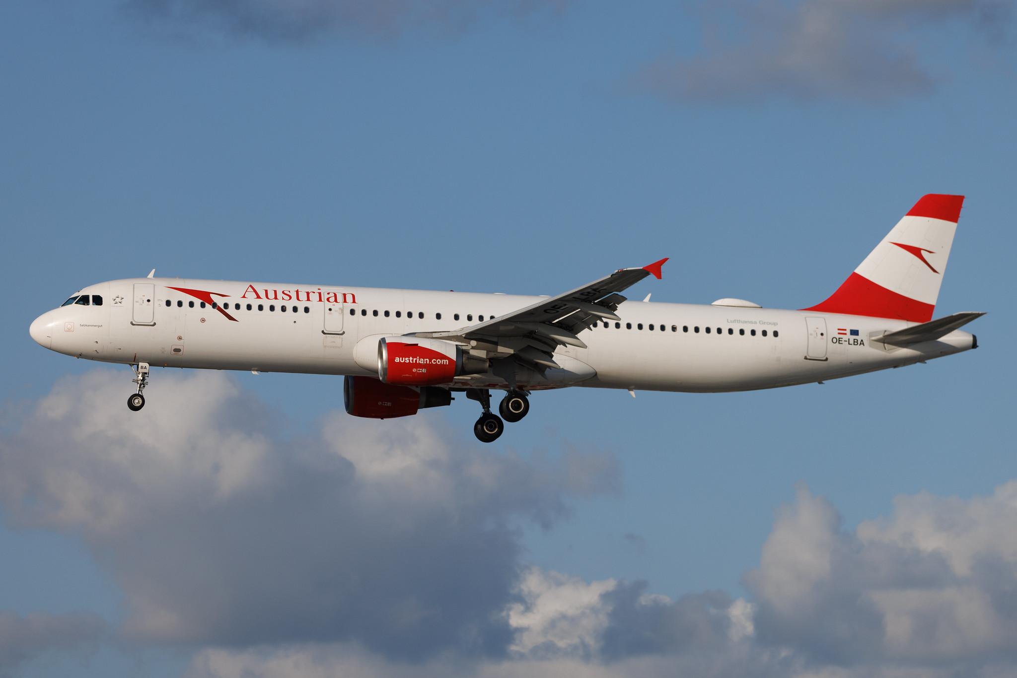 Hamburg Airport: Austrian Airlines (OS / AUA) | Airbus A321-111 A321 | OE-LBA | MSN 0552