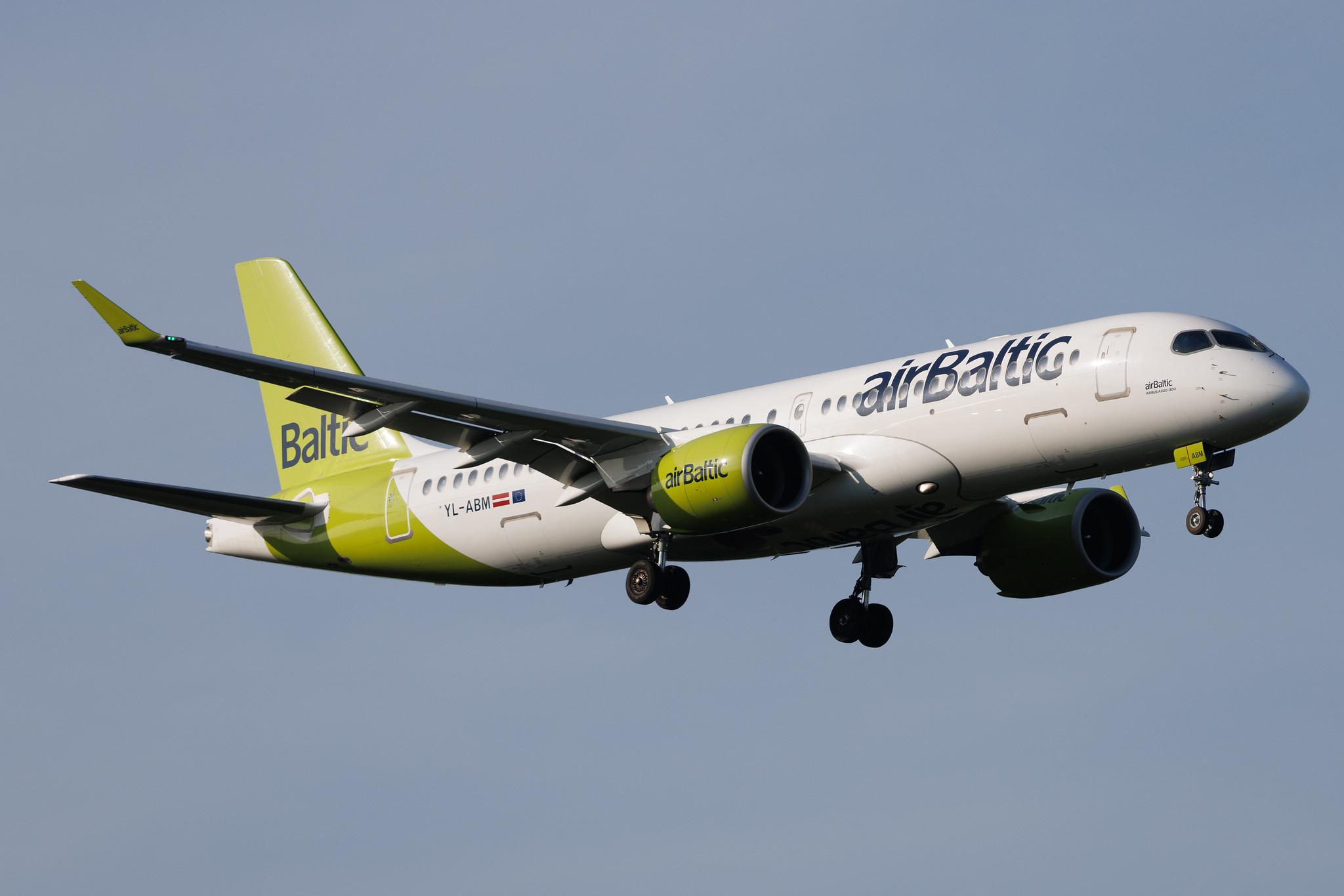 Hamburg Airport: Air Baltic (BT / BTI) | Airbus A220-300 BCS3 | YL-ABM | MSN 55191