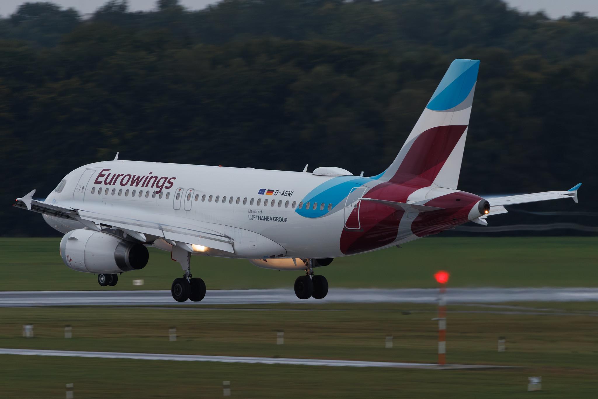 Hamburg Airport: Eurowings (EW / EWG) | Airbus A319-132 A319 | D-AGWI | MSN 3358