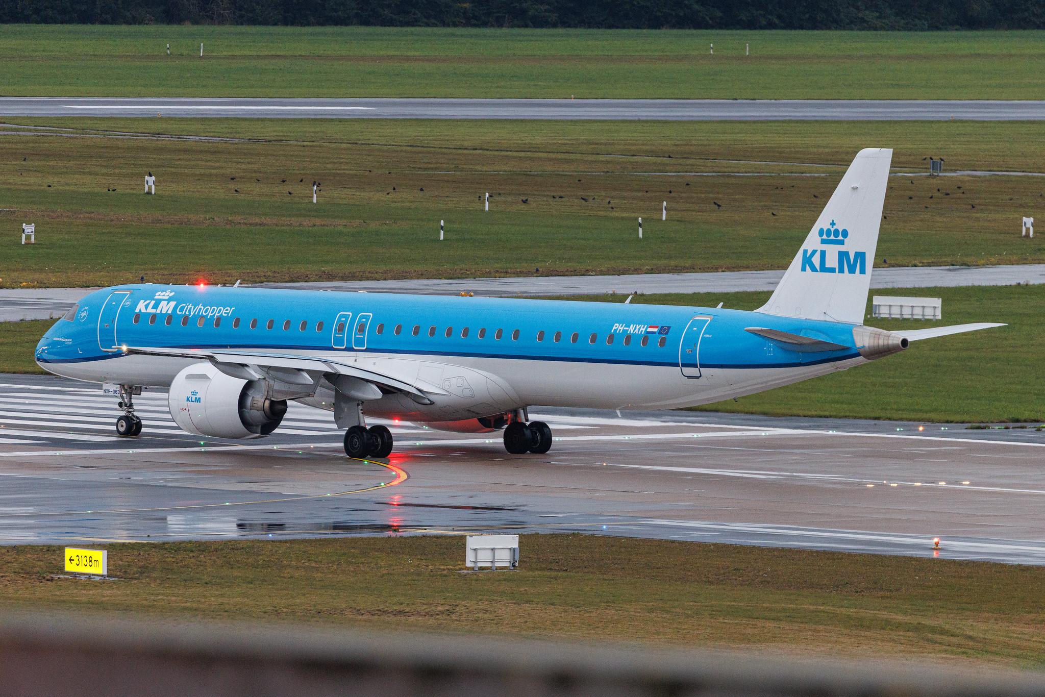 Hamburg Airport: KLM (KL / KLM) | Operator: KLM Cityhopper | Embraer E195-E2 E295 | PH-NXH | MSN 19020063