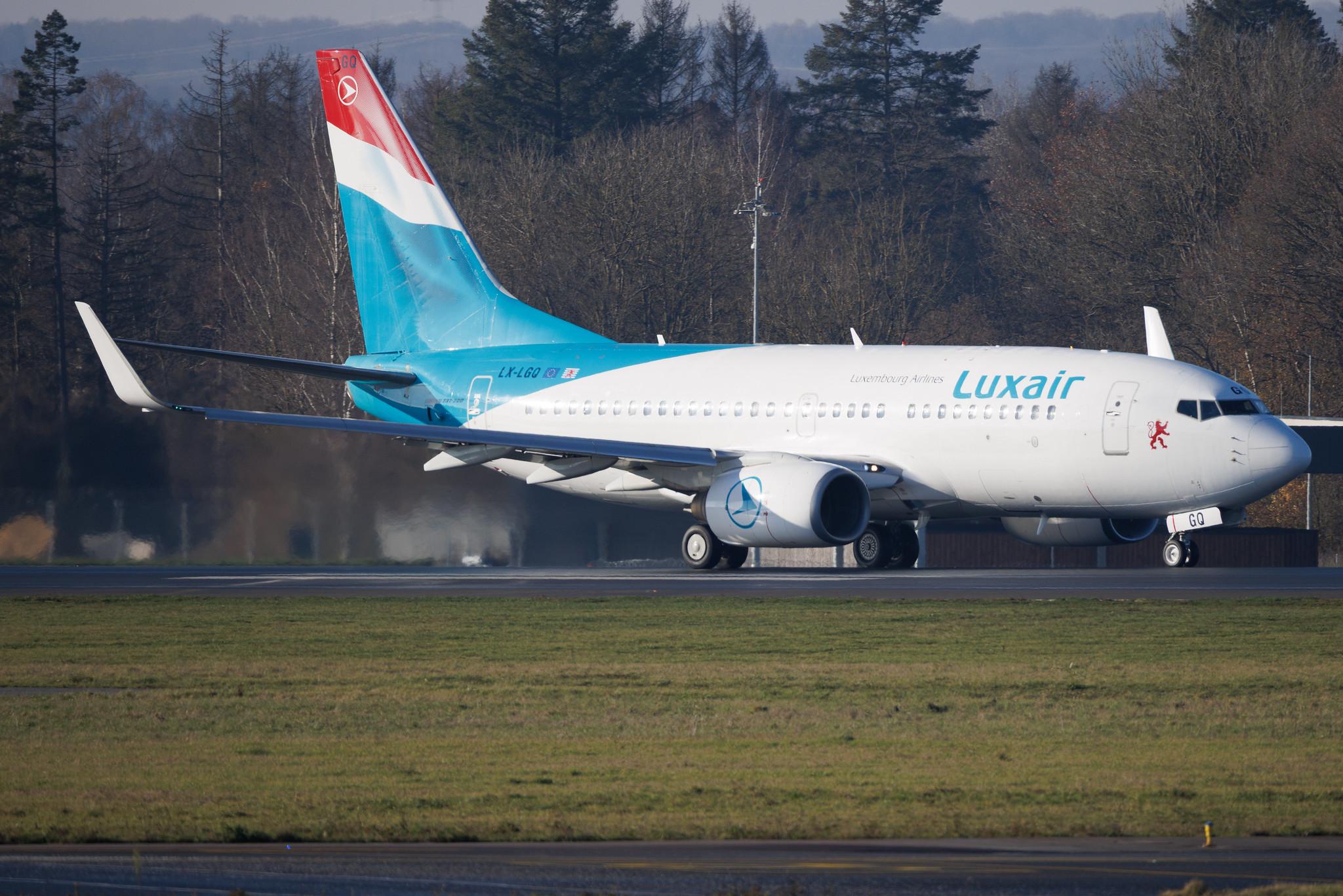 Luxembourg Findel Airport: Luxair (LG / LGL) | Boeing 737-7C9 B737 | LX-LGQ | MSN 33802