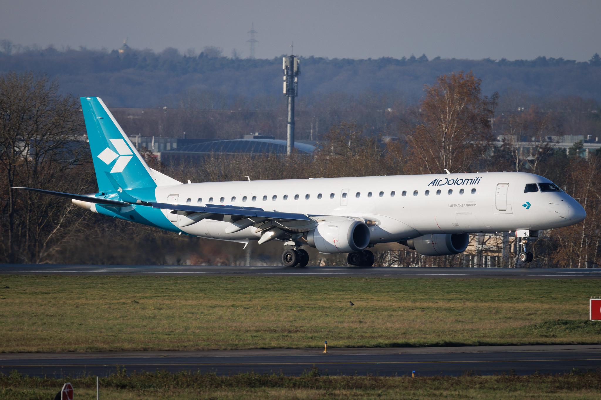 Luxembourg Findel Airport: Air Dolomiti (EN / DLA) | Embraer E190LR E190 | I-JENJ | MSN 19000376