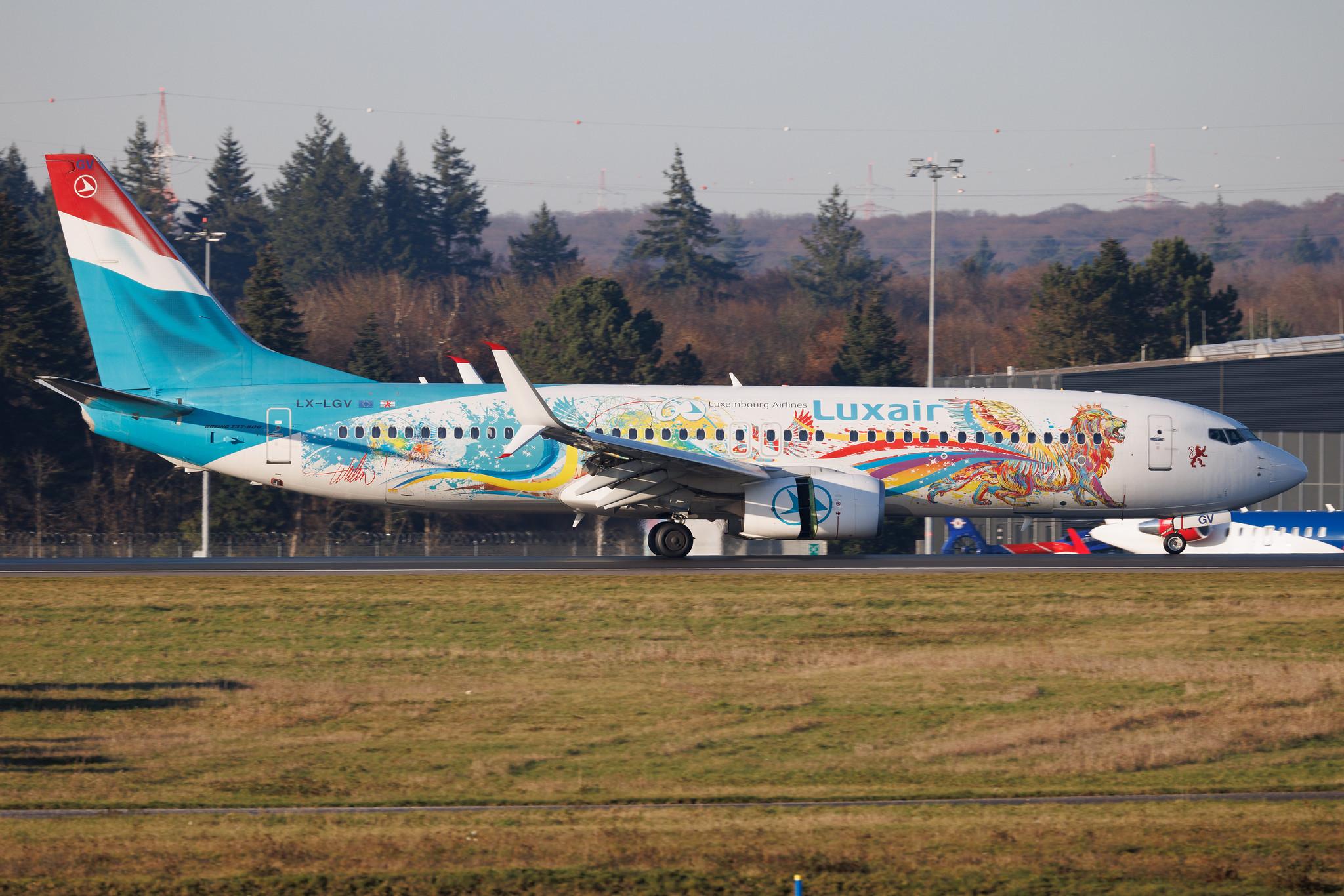 Luxembourg Findel Airport: Luxair (LG / LGL) | Livery: 60 Years Livery | Boeing 737-8C9 B738 | LX-LGV | MSN 41190