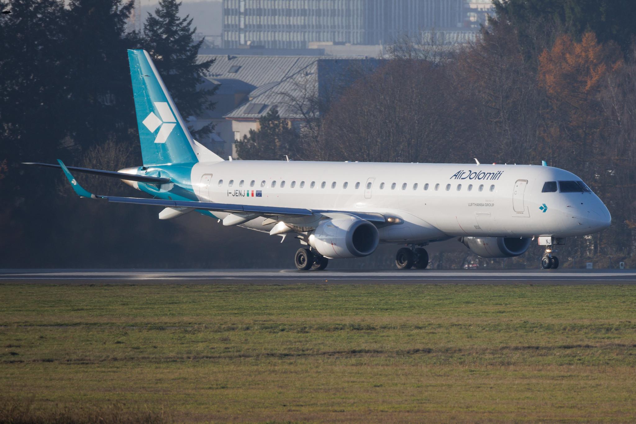 Luxembourg Findel Airport: Air Dolomiti (EN / DLA) | Embraer E190LR E190 | I-JENJ | MSN 19000376