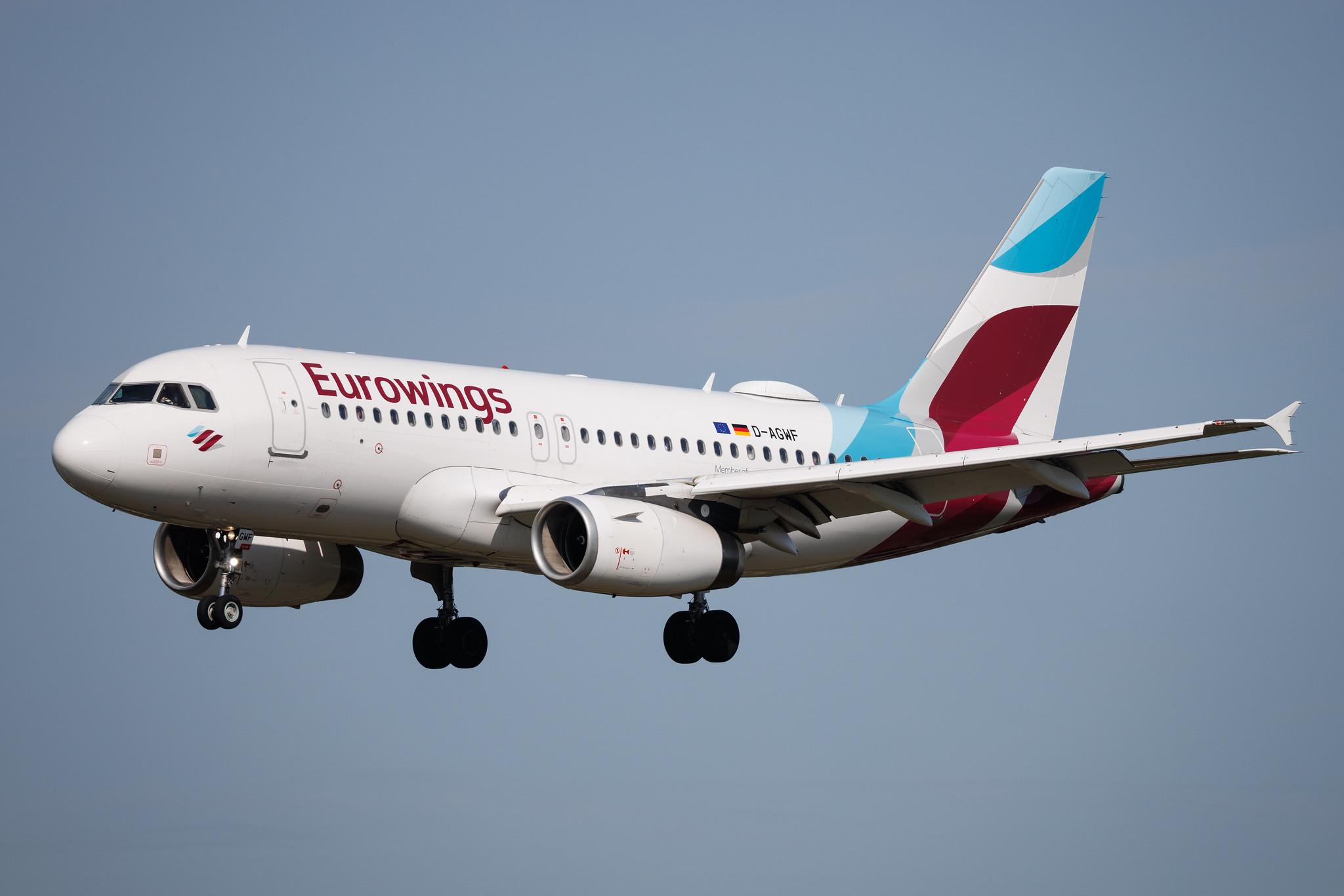 Hamburg Airport: Eurowings (EW / EWG) | Airbus A319-132 A319 | D-AGWF | MSN 3172