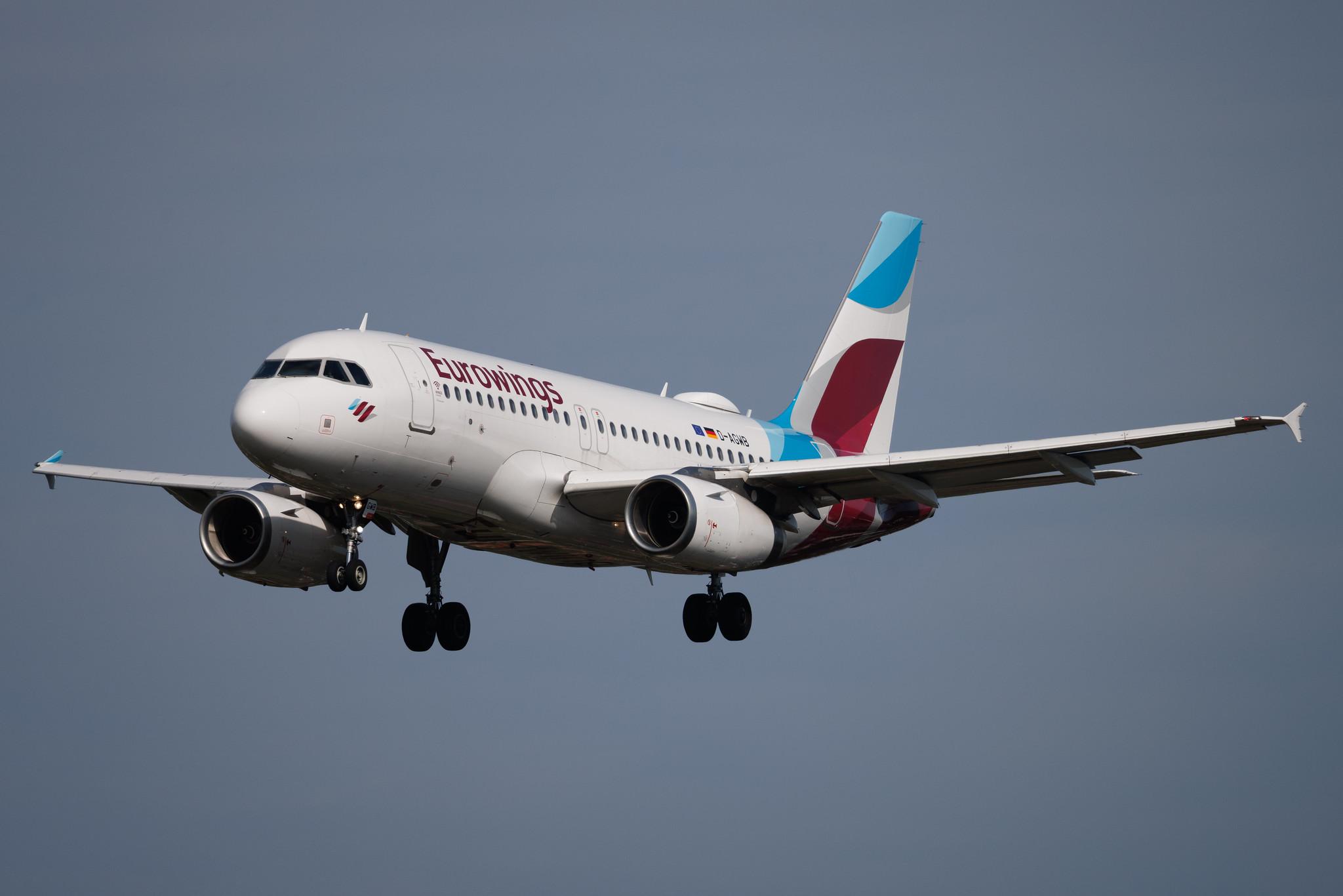 Hamburg Airport: Eurowings (EW / EWG) | Airbus A319-132 A319 | D-AGWB | MSN 2833