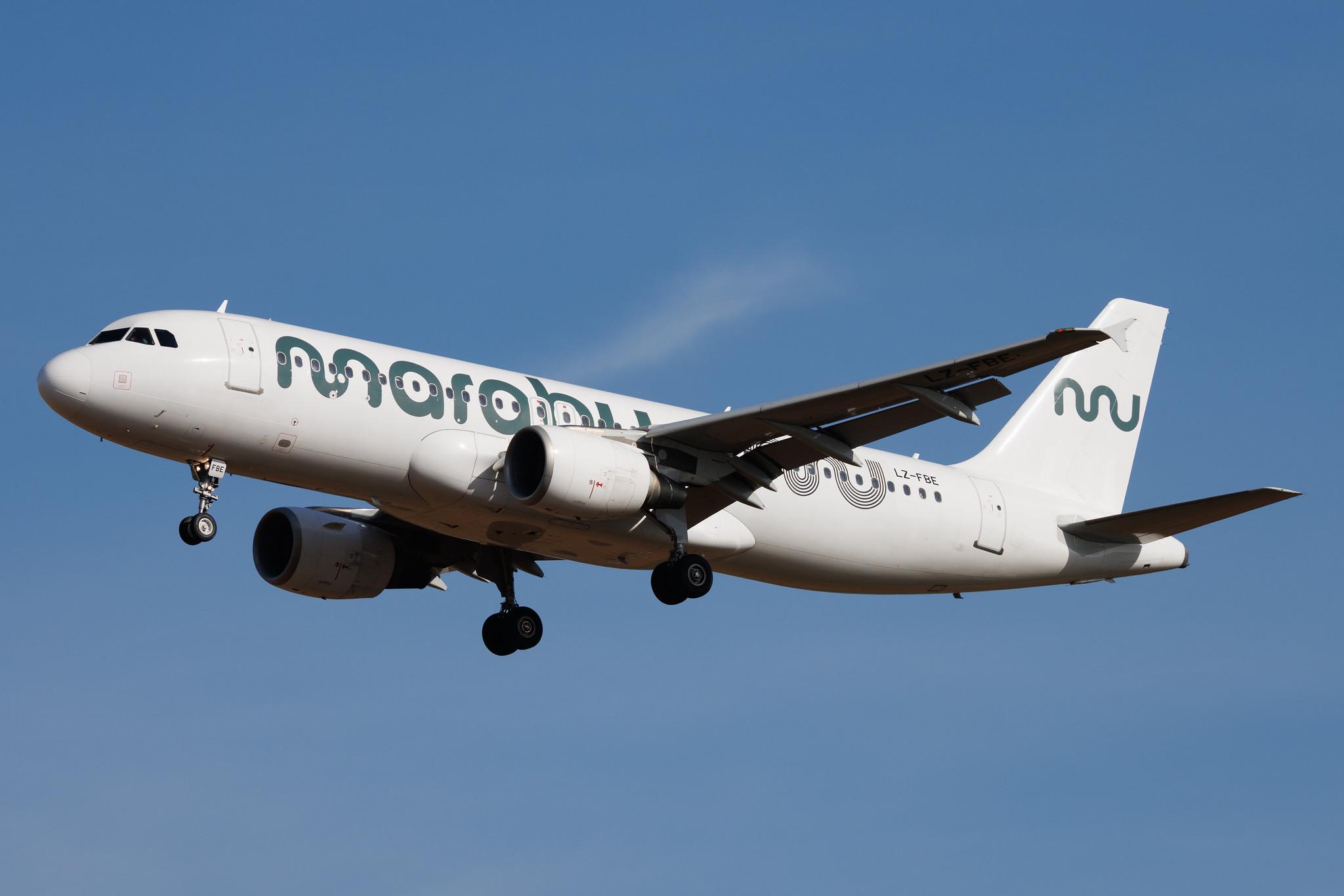 Palma de Mallorca Airport: Marabu (DI / MBU) | Operator: Bul Air |  Airbus A320-214 A320 | LZ-FBE | MSN 3780
