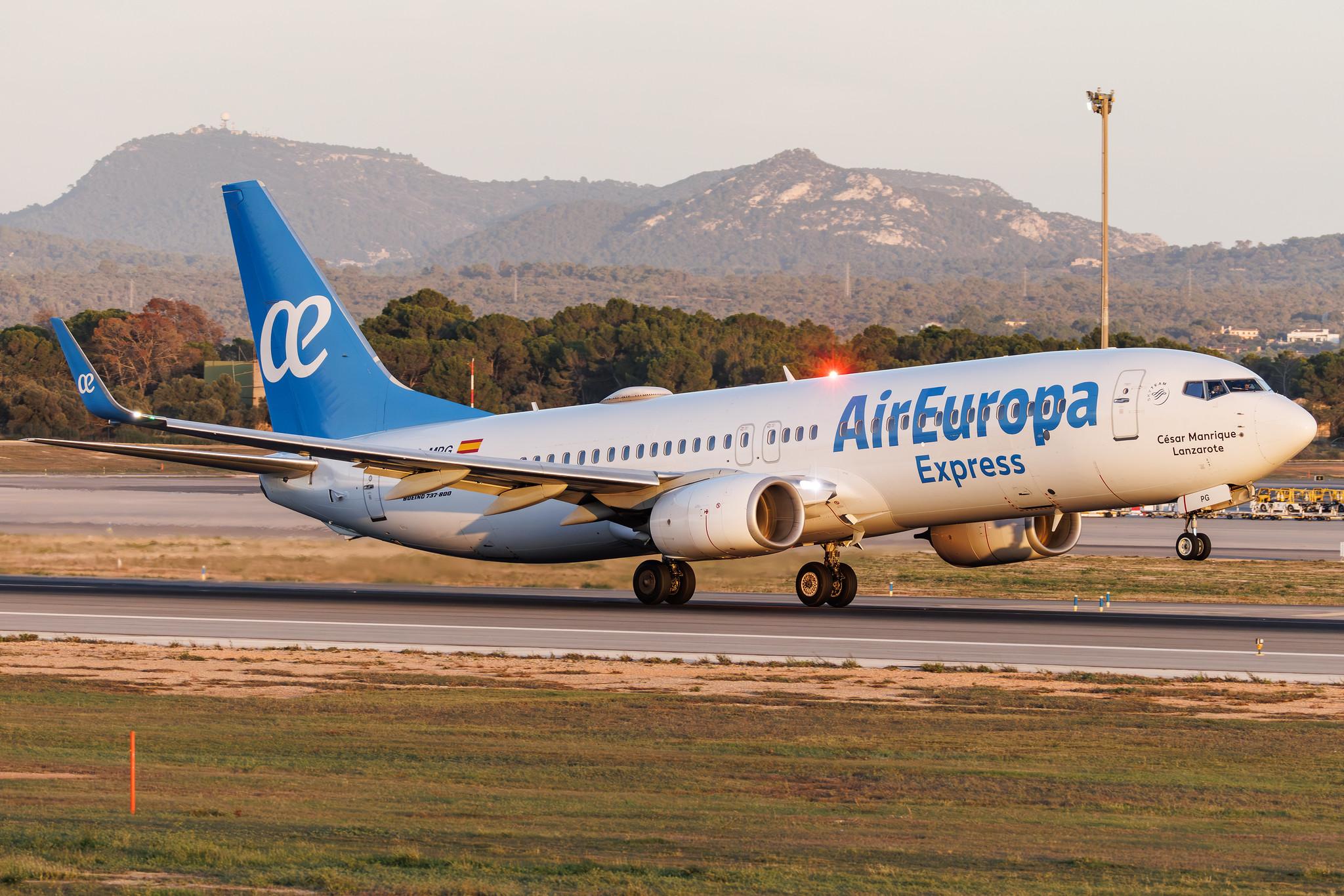 Palma de Mallorca Airport: Air Europa (UX / AEA) | Boeing 737-85P B738 | EC-MPG | MSN 60586