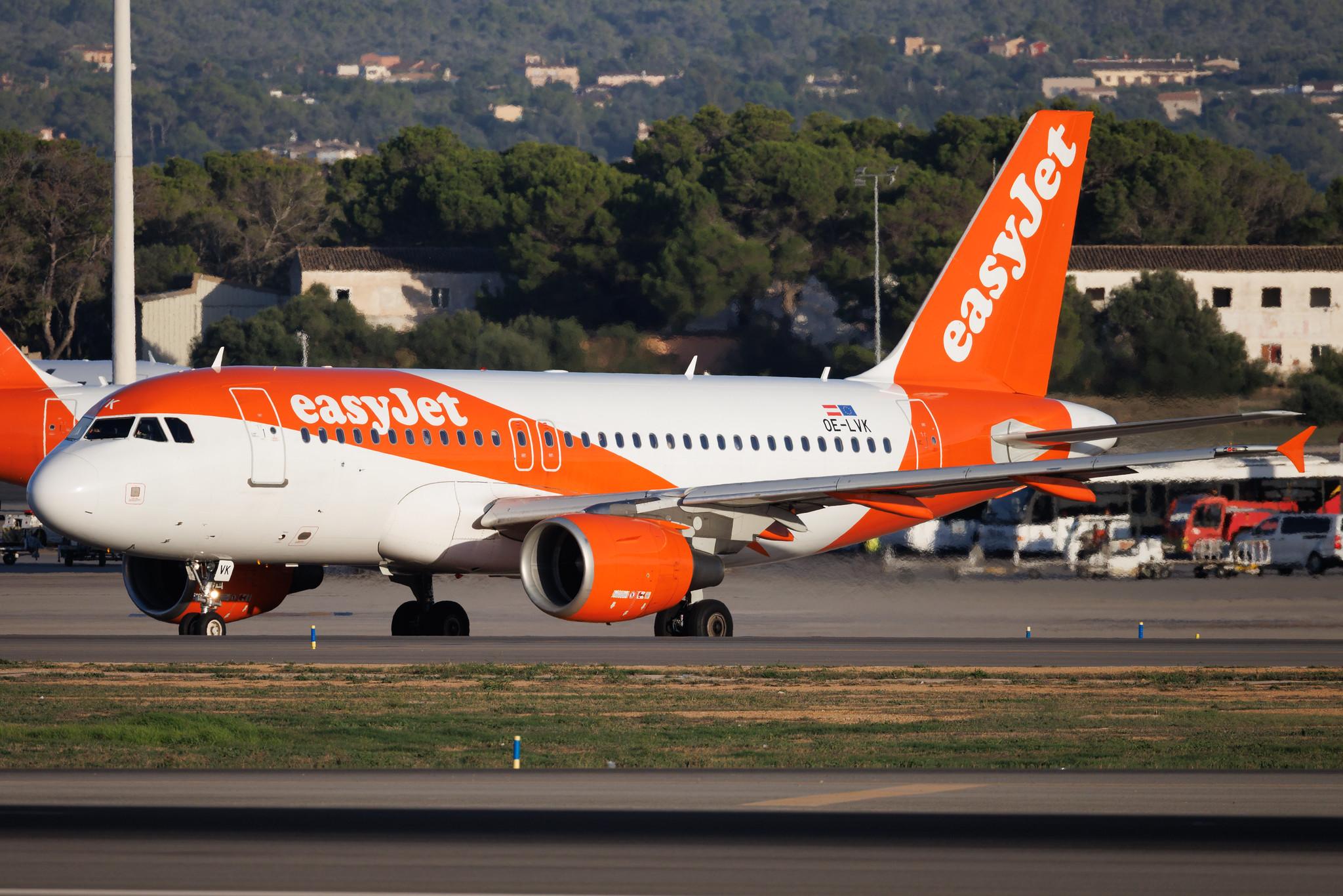 Palma de Mallorca Airport: easyJet (U2 / EZY) | Operator: easyJet Europe | Airbus A319-111 A319 | OE-LVK | MSN 02782