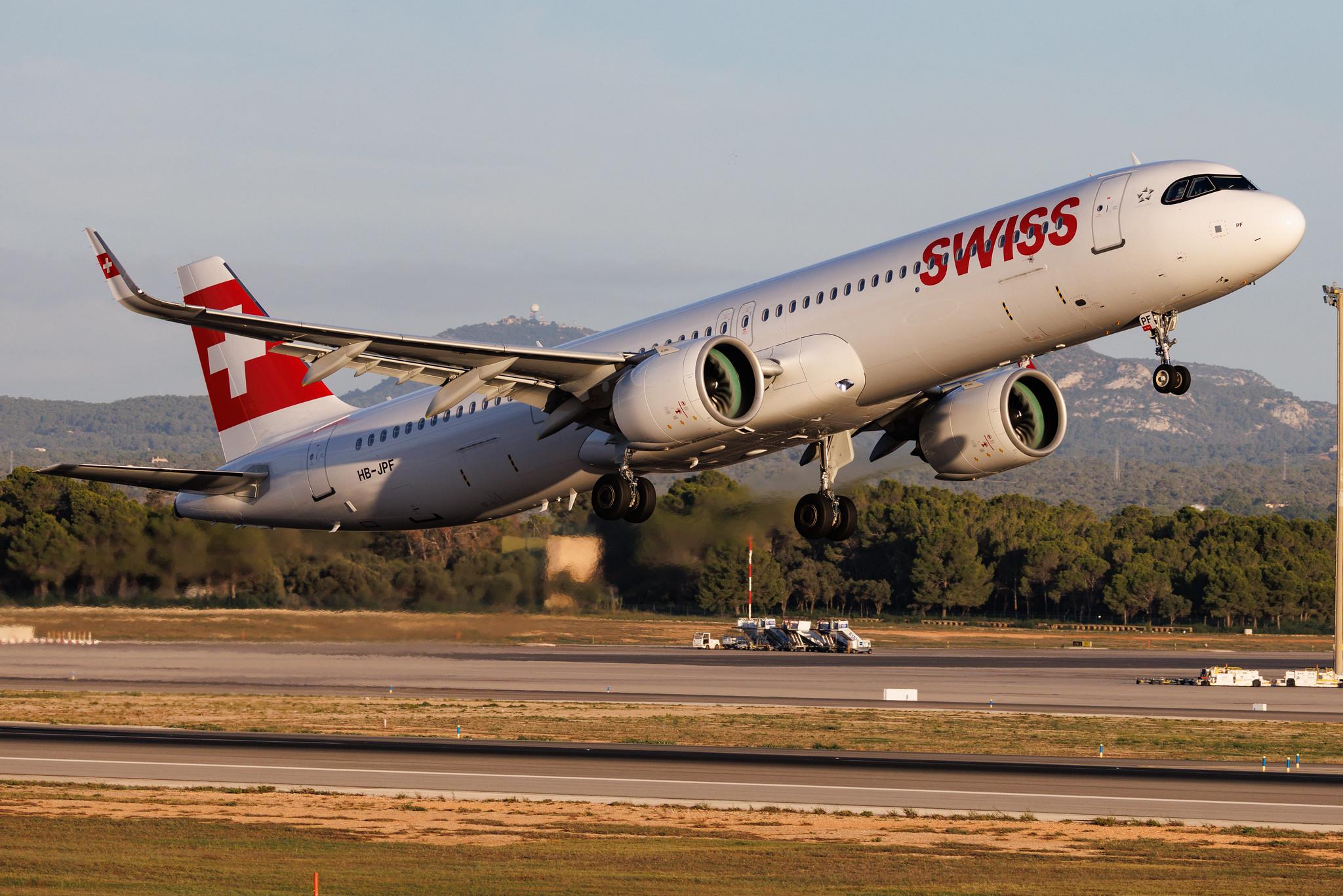 Palma de Mallorca Airport: Swiss (LX / SWR) | Airbus A321-271NX A21N | HB-JPF | MSN 12498