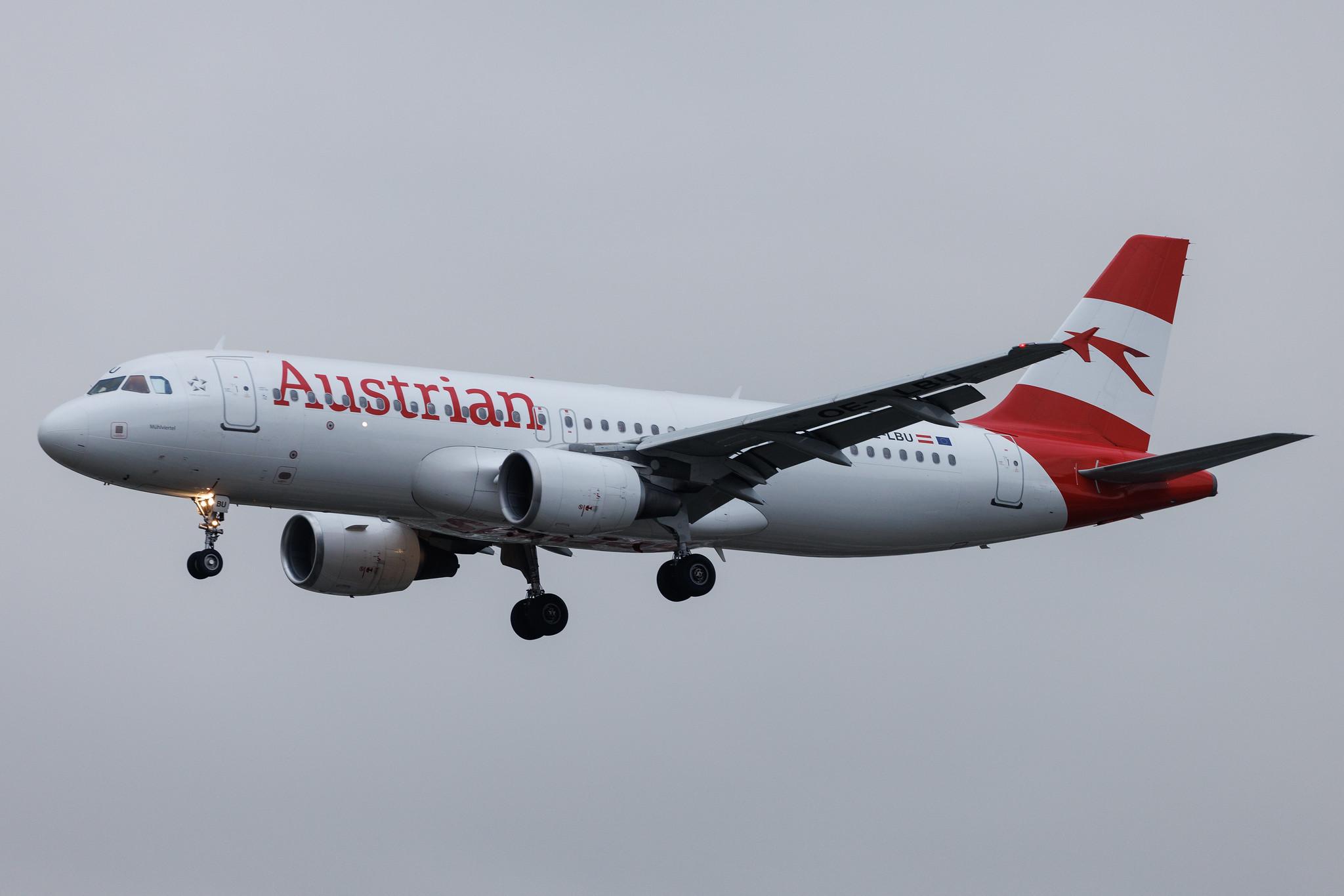 Frankfurt Airport: Austrian Airlines (OS / AUA) | Airbus A320-214 A320 | OE-LBU | MSN 1478