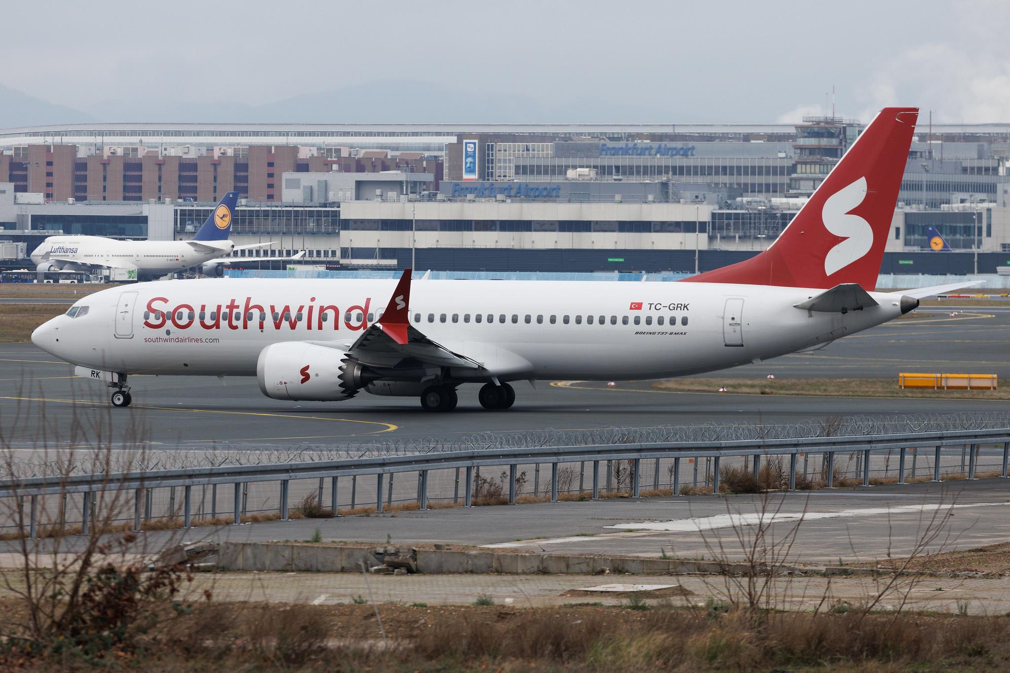Frankfurt Airport: Southwind Airlines (2S / STW) | Boeing 737 MAX 8 B38M | TC-GRK | MSN 43359