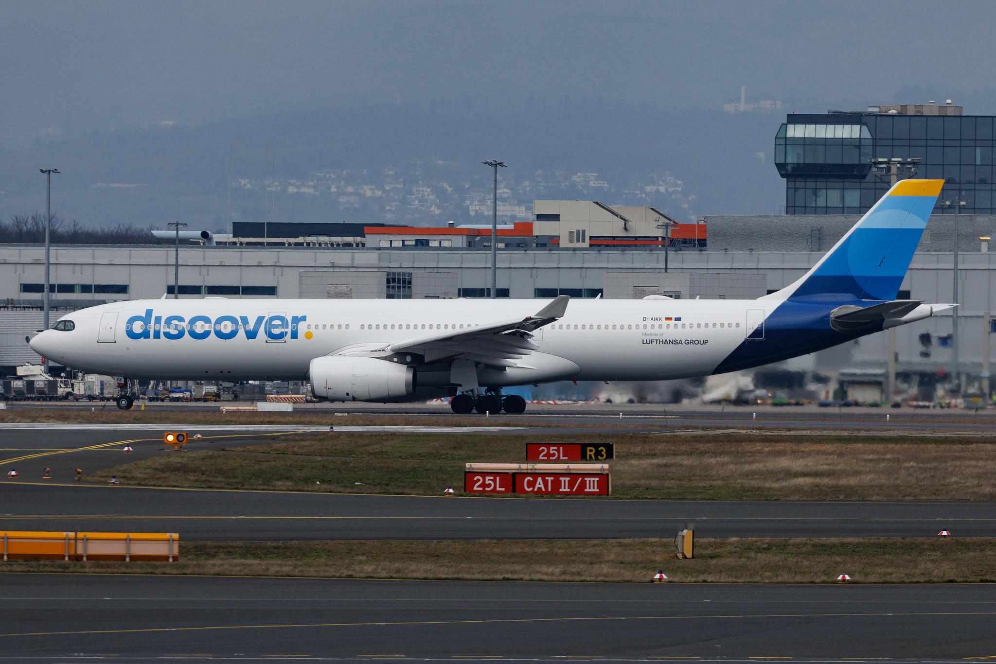 Frankfurt Airport: Discover Airlines (4Y / OCN) | Airbus A330-343 A333 | D-AIKK | MSN 0896