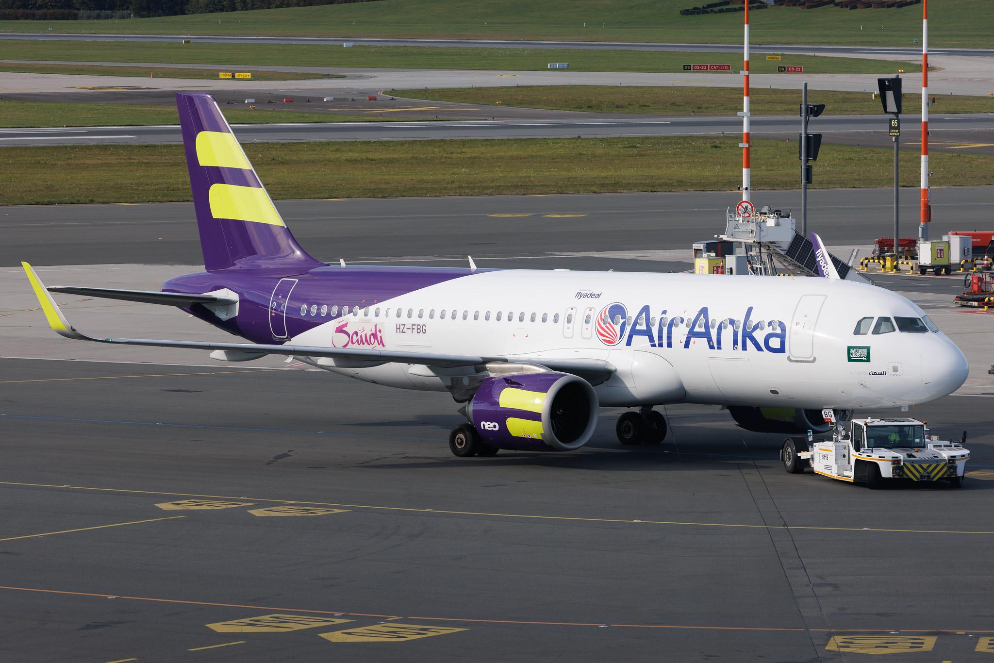 Hamburg Airport: Air Anka (6K / TAH) | Operator: flyadeal | Airbus A320-251N A20N | HZ-FBG | MSN 12053