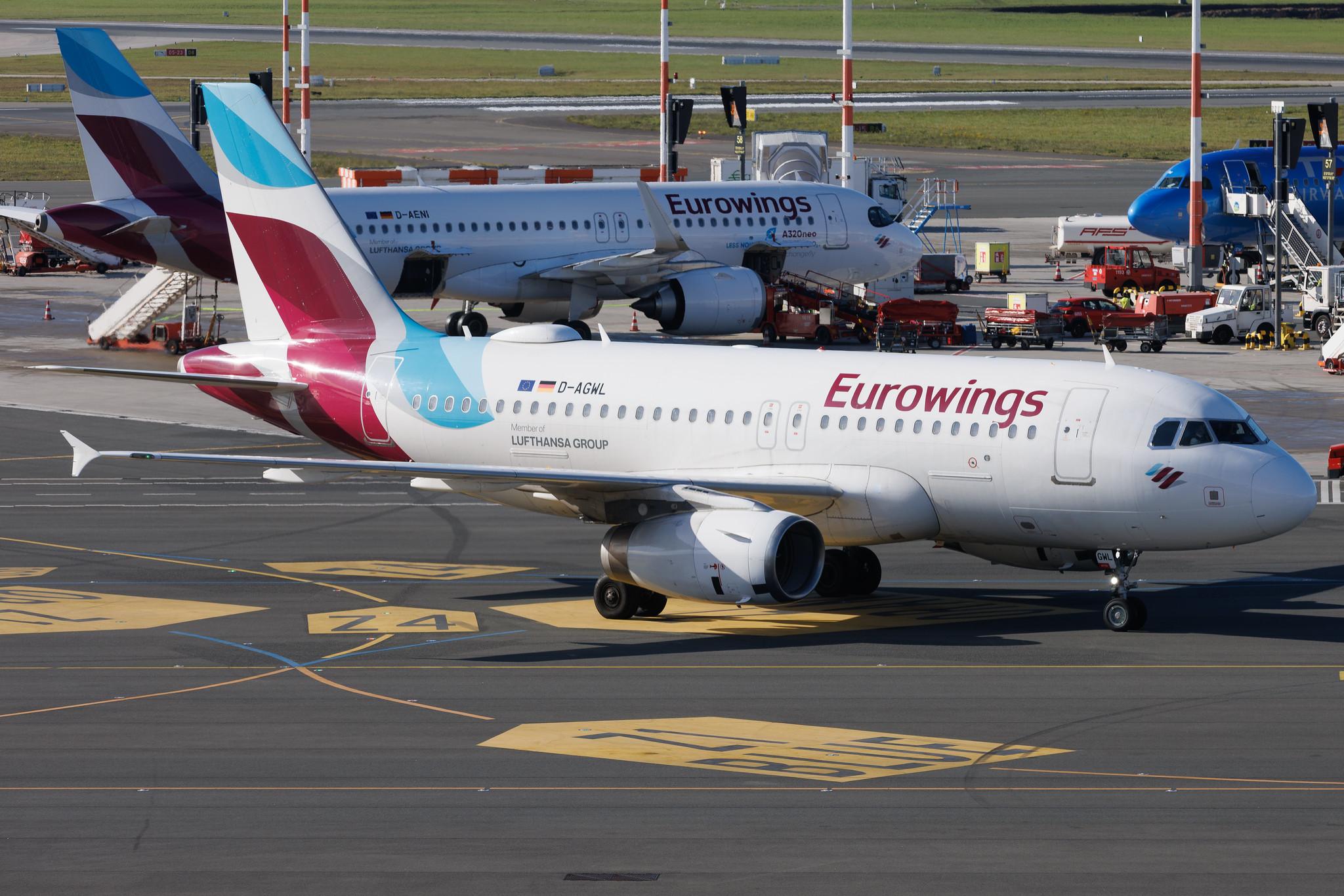 Hamburg Airport: Eurowings (EW / EWG) | Airbus A319-132 A319 | D-AGWL | MSN 3534