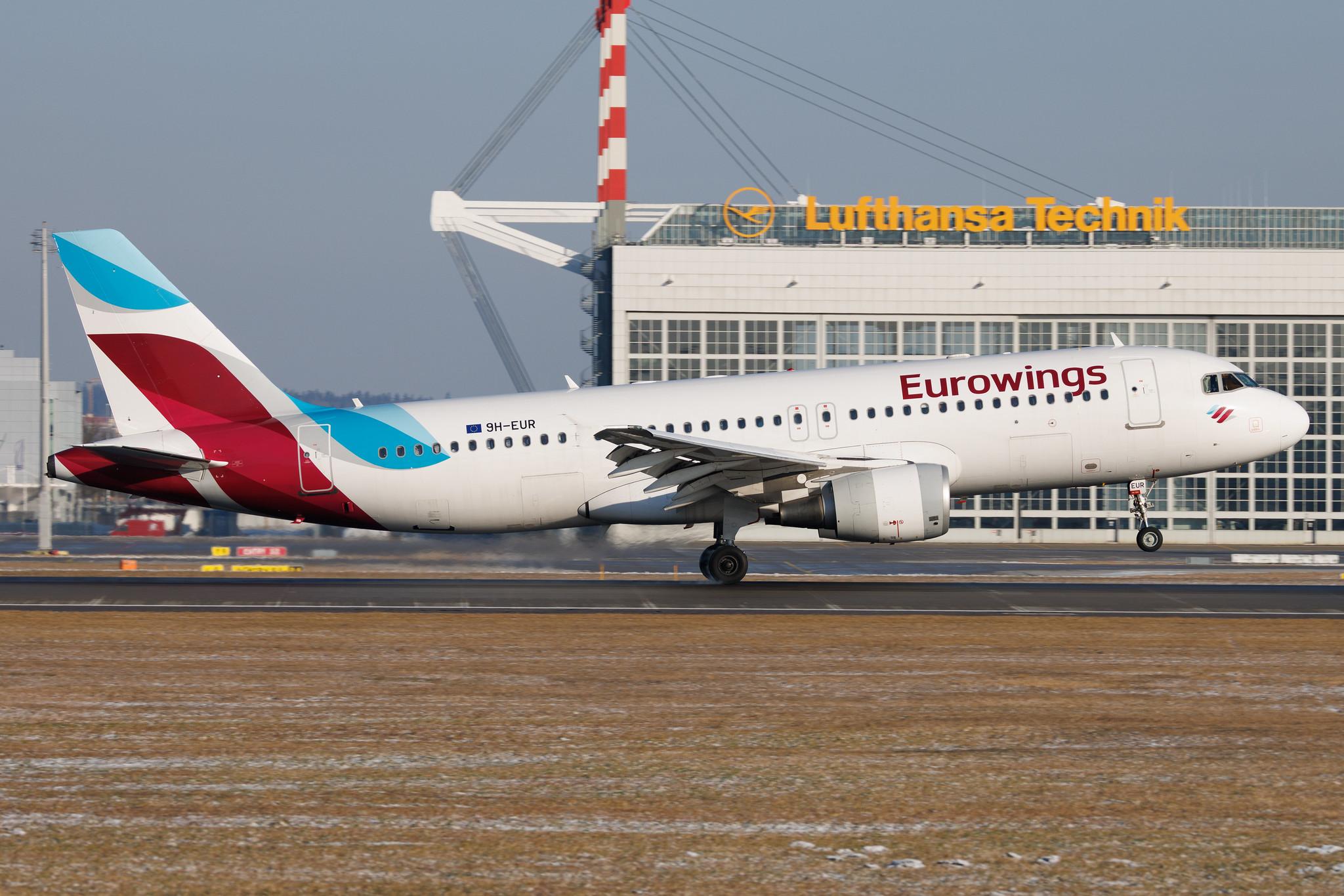 Munich Airport: Eurowings (EW / EWG) | Operator: Eurowings Europe | Airbus A320-214 A320 | 9H-EUR | MSN 03908