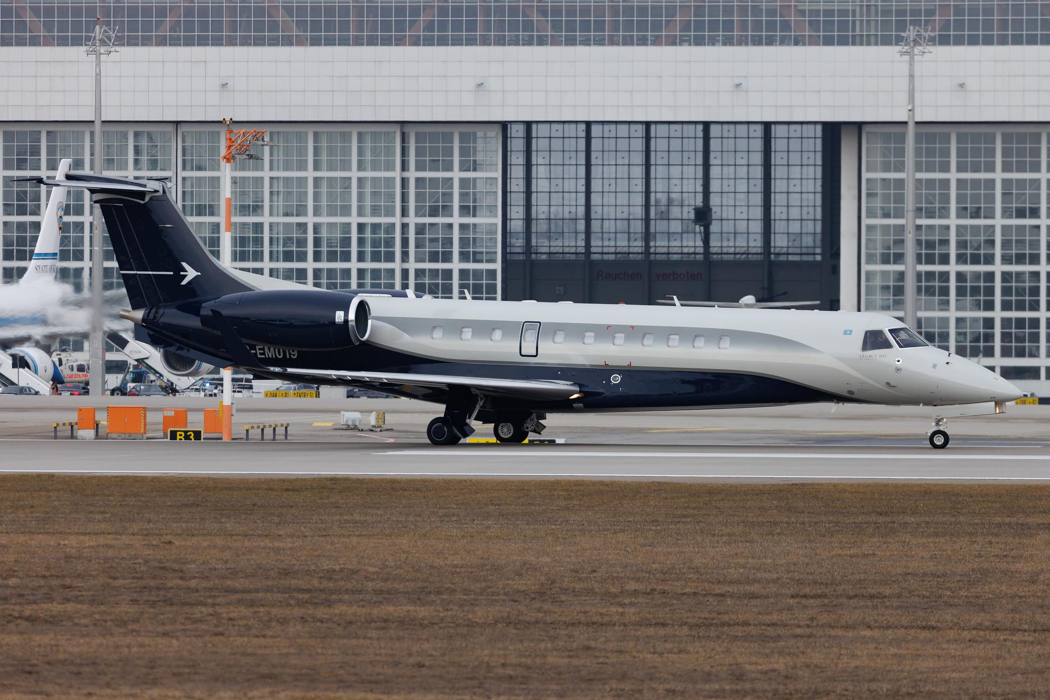 Munich Airport: Fly Jet.kz (FJK) | Embraer Legacy 600 E35L | UP-EM019 | MSN 14501113