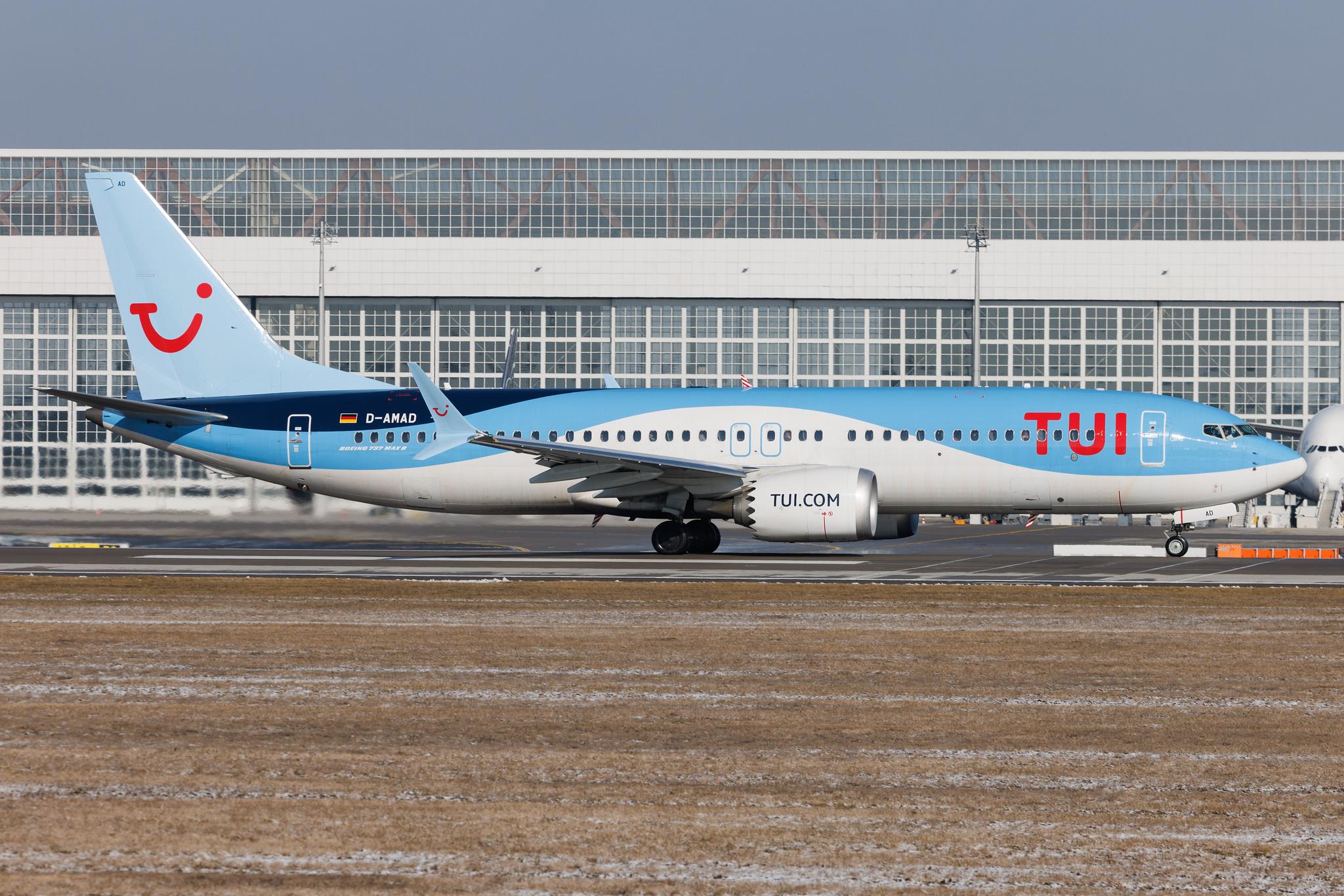Munich Airport: TUI (X3 / TUI) | Operator: TUI fly | Boeing 737 MAX 8 B38M | D-AMAD | MSN 44658