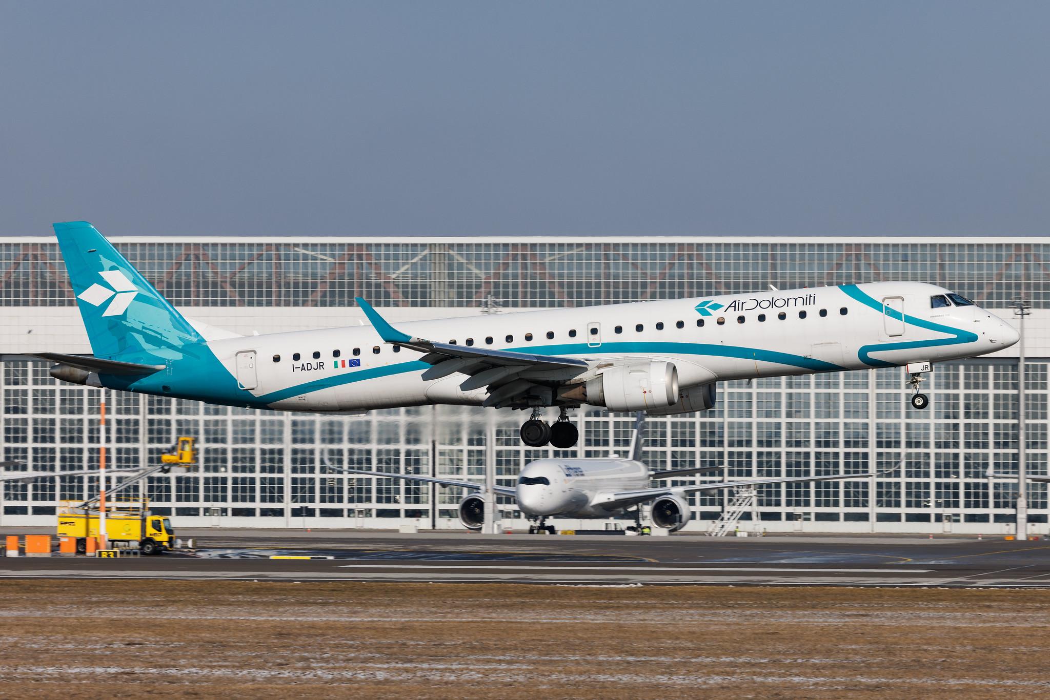 Munich Airport: Air Dolomiti (EN / DLA) | Embraer E195LR E195 | I-ADJR | MSN 19000595