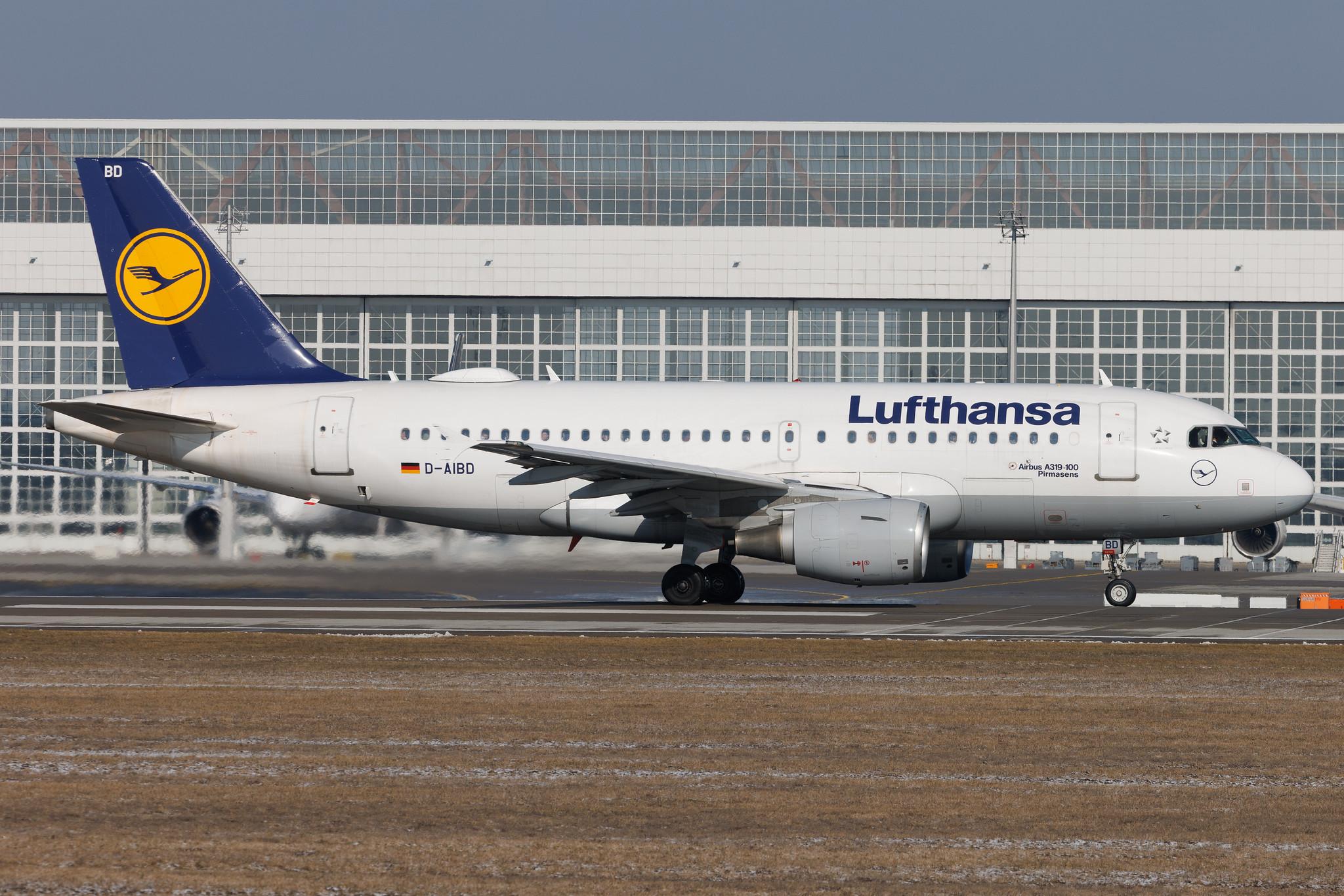 Munich Airport: Lufthansa (LH / DLH) | Airbus A319-112 A319 | D-AIBD | MSN 4455
