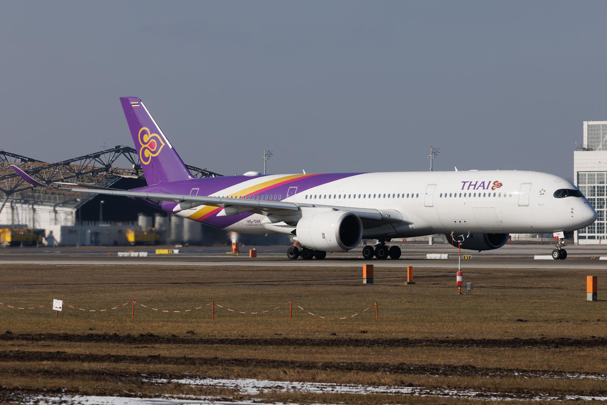 Munich Airport: Thai Airways (TG / THA) | Airbus A350-941 A359 | HS-THY | MSN 124