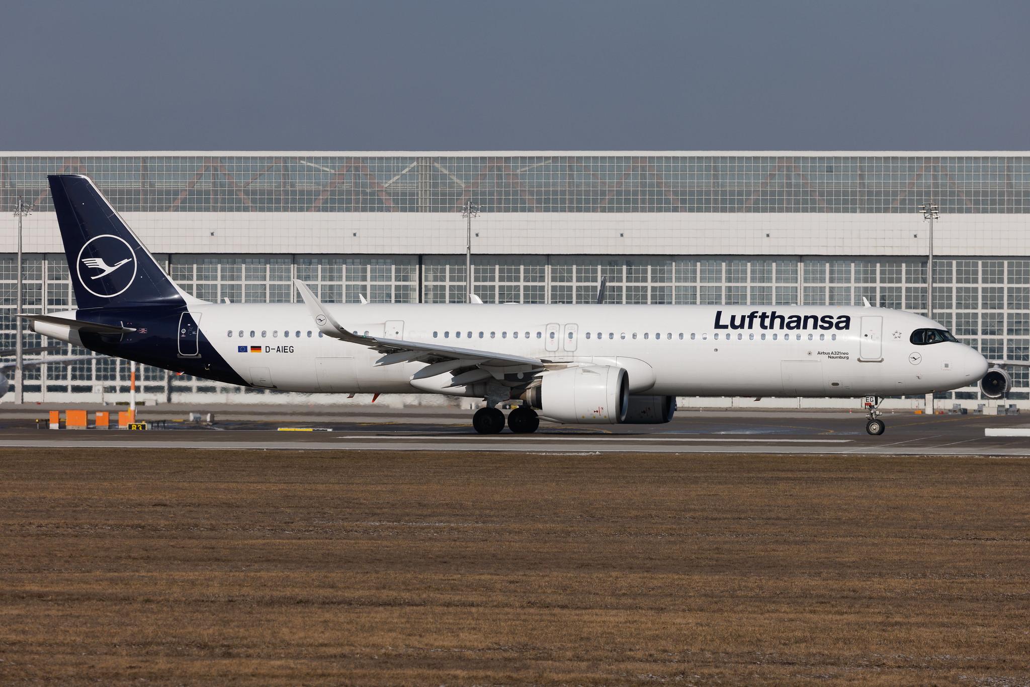 Munich Airport: Lufthansa (LH / DLH) | Airbus A321-271NX A21N | D-AIEG | MSN 10059